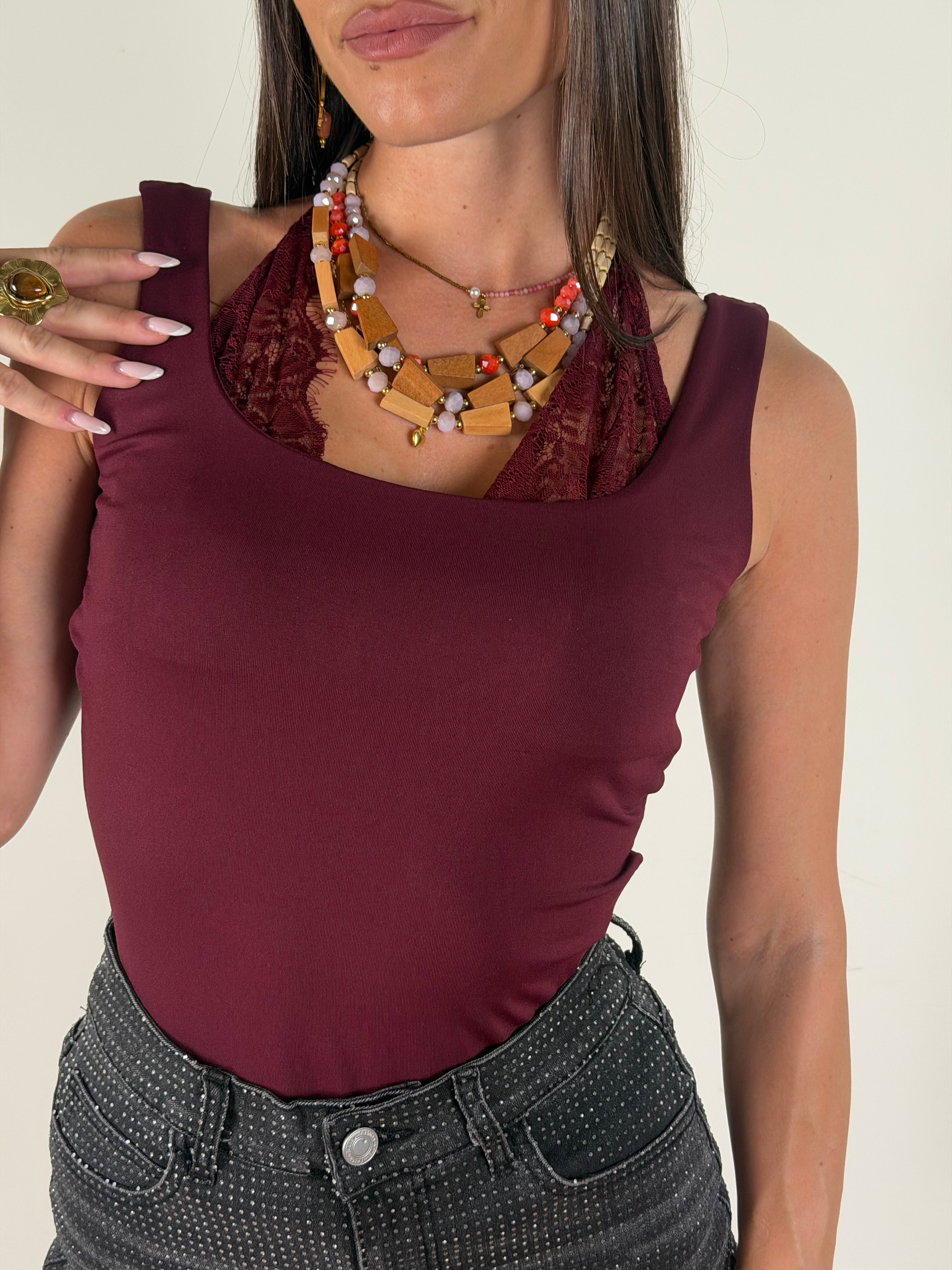 Top Cristallo bordeaux