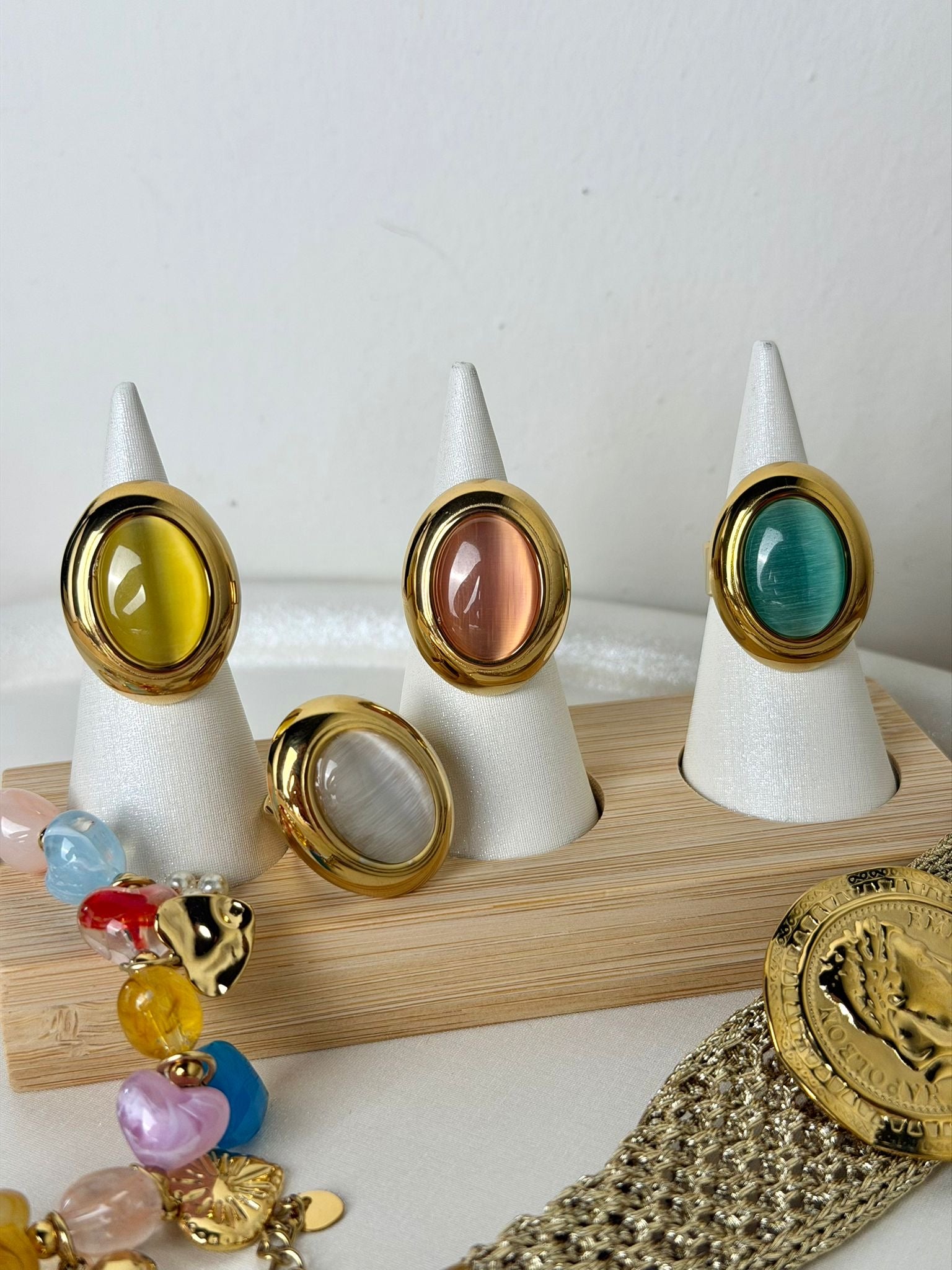 Anello maxi pietra - 4 colori