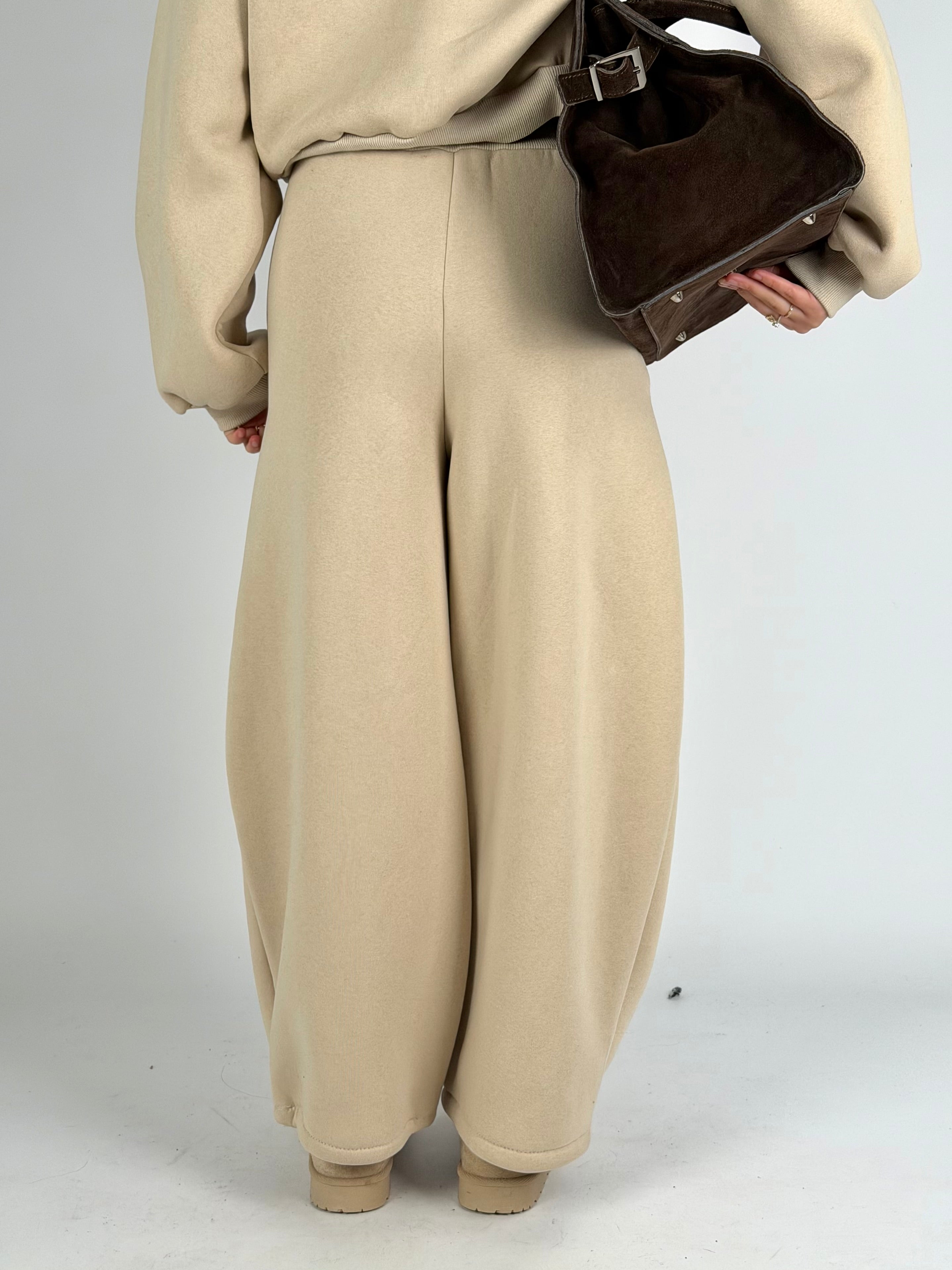 Pantalone tuta sportiva Diva beige