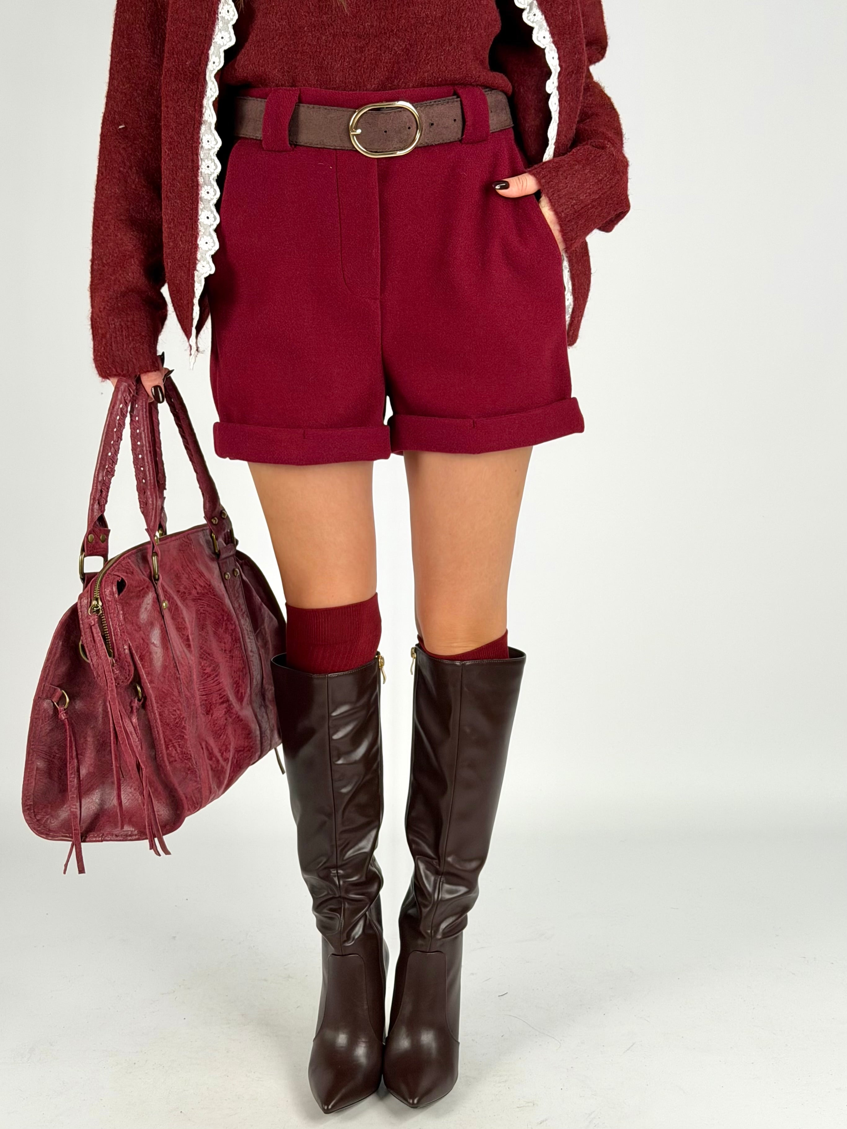 Short Sharon bordeaux