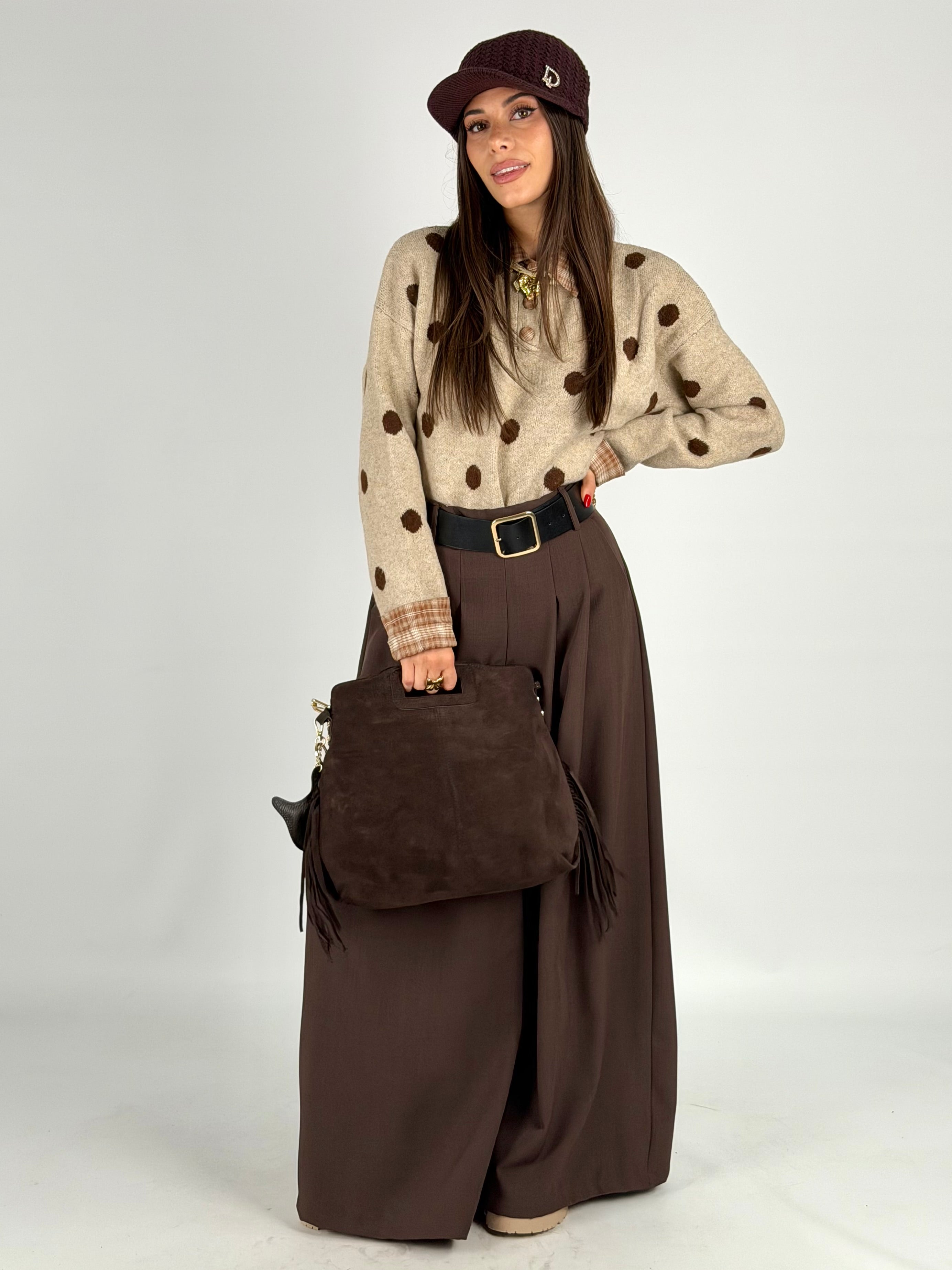 Maglioncino pois beige