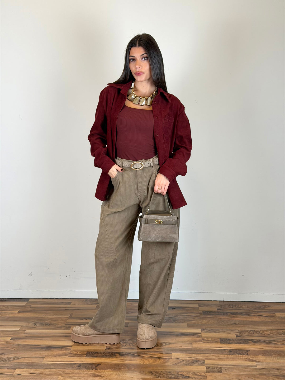 Camicia Nali bordeaux