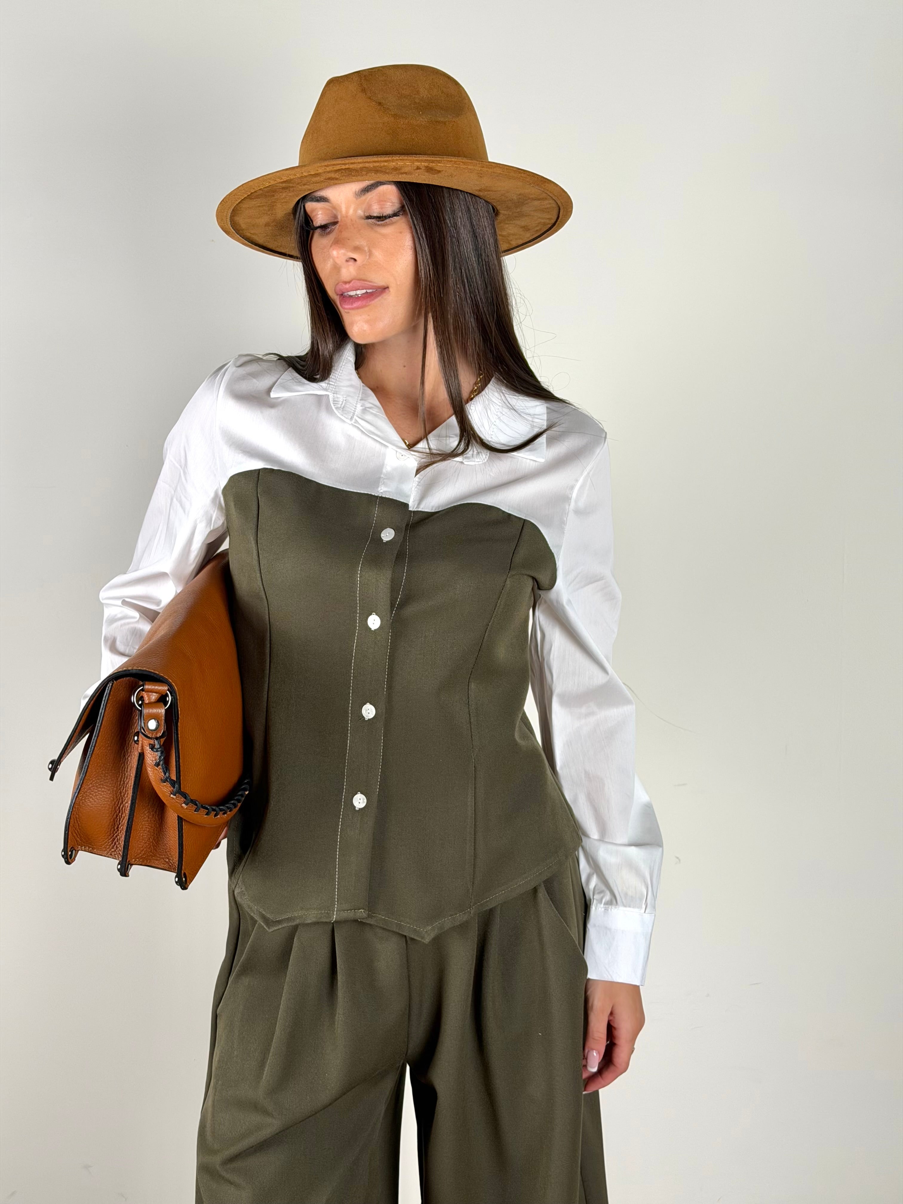Camicia completo kiss verde