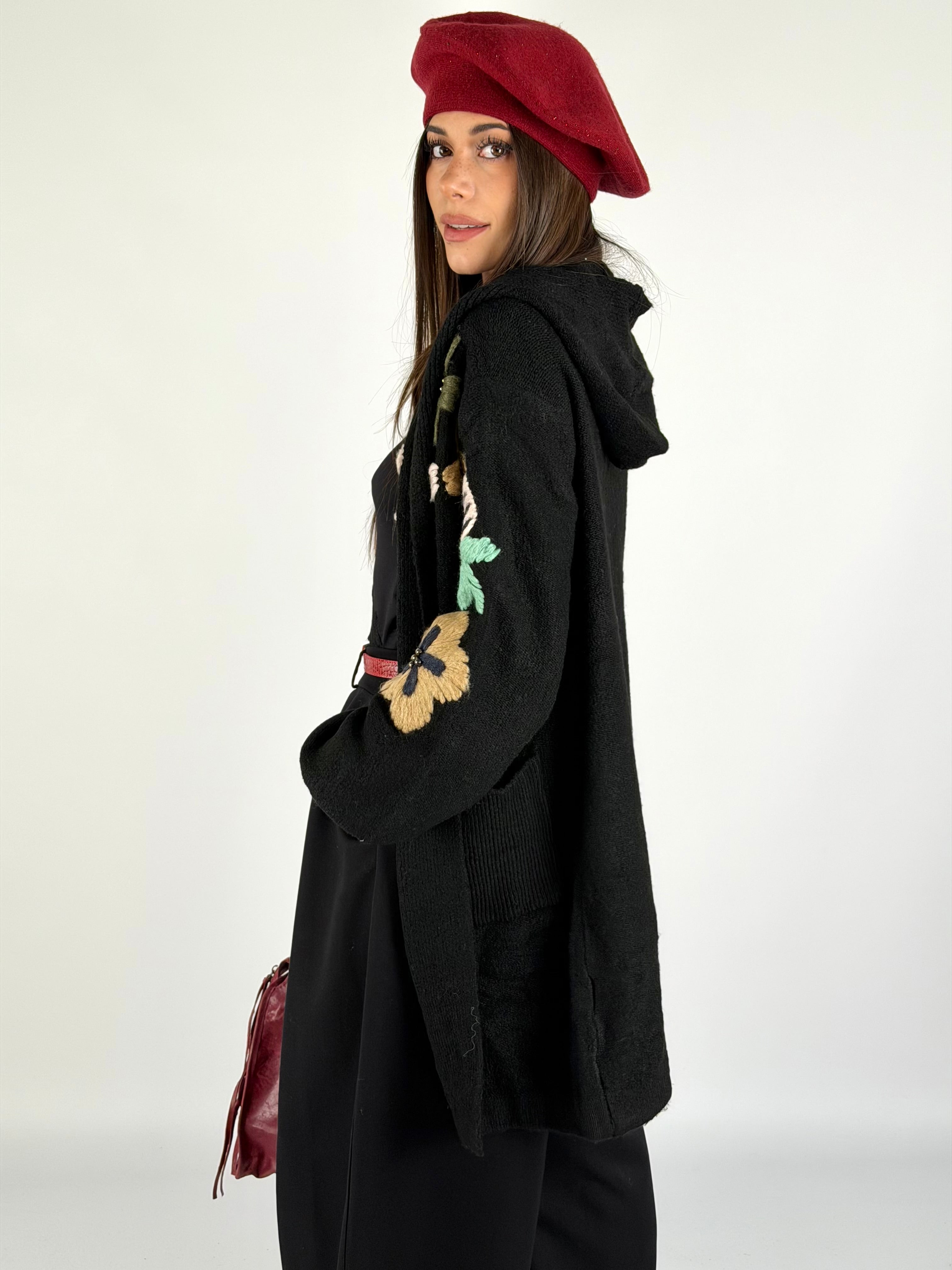 Cardigan Flora nero