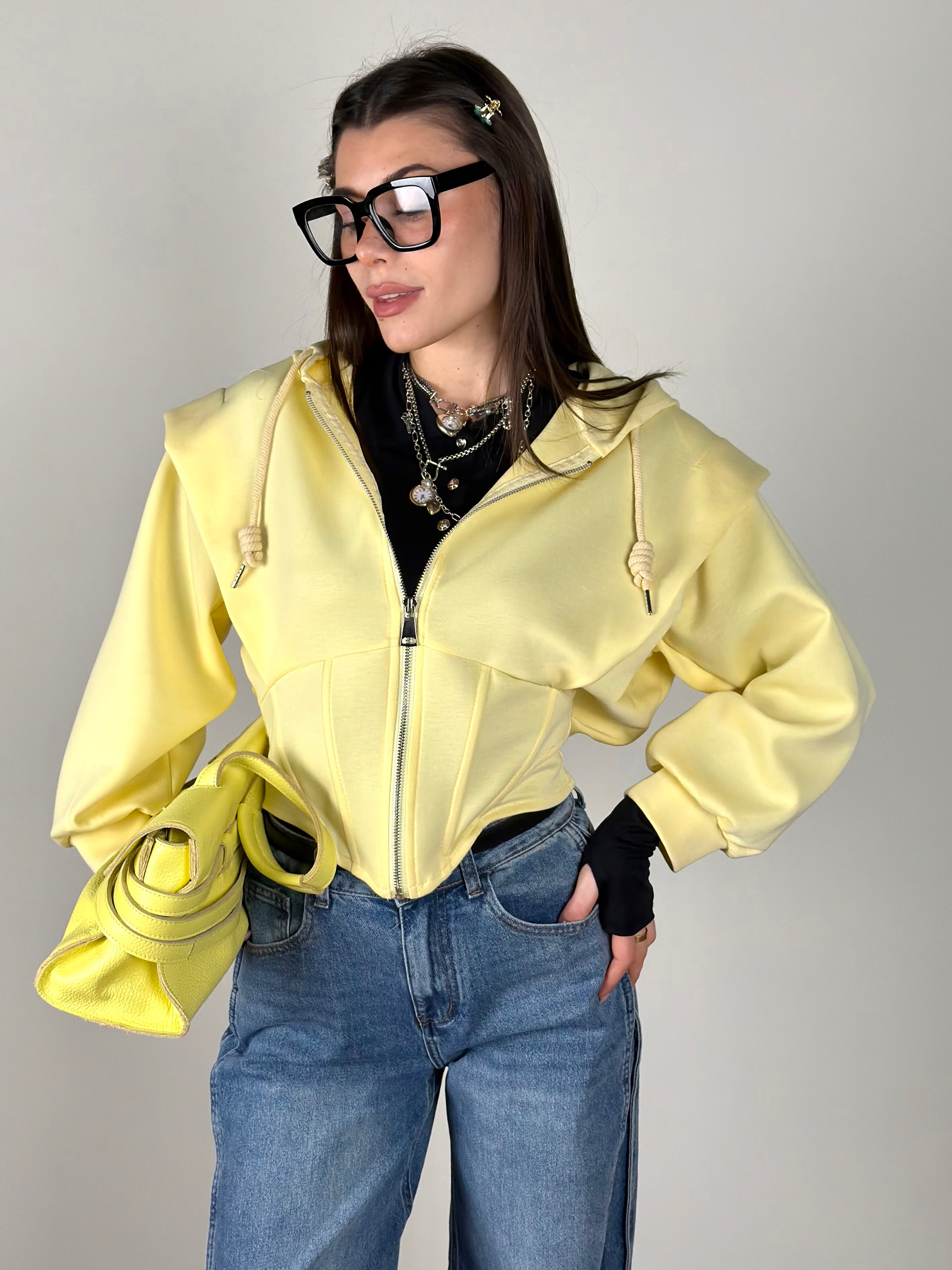 Felpa Rubacuori giallo