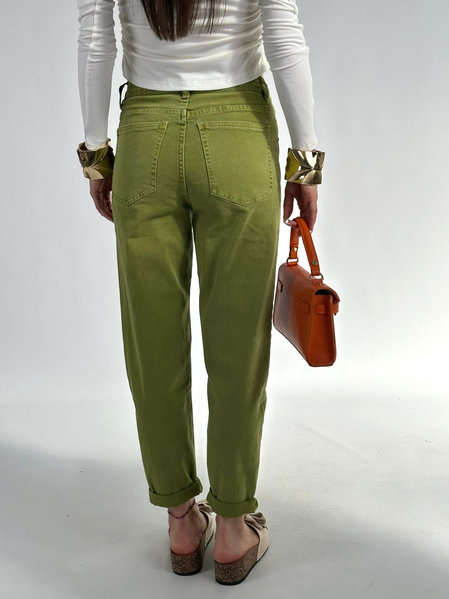 Jeans Iris verde acido