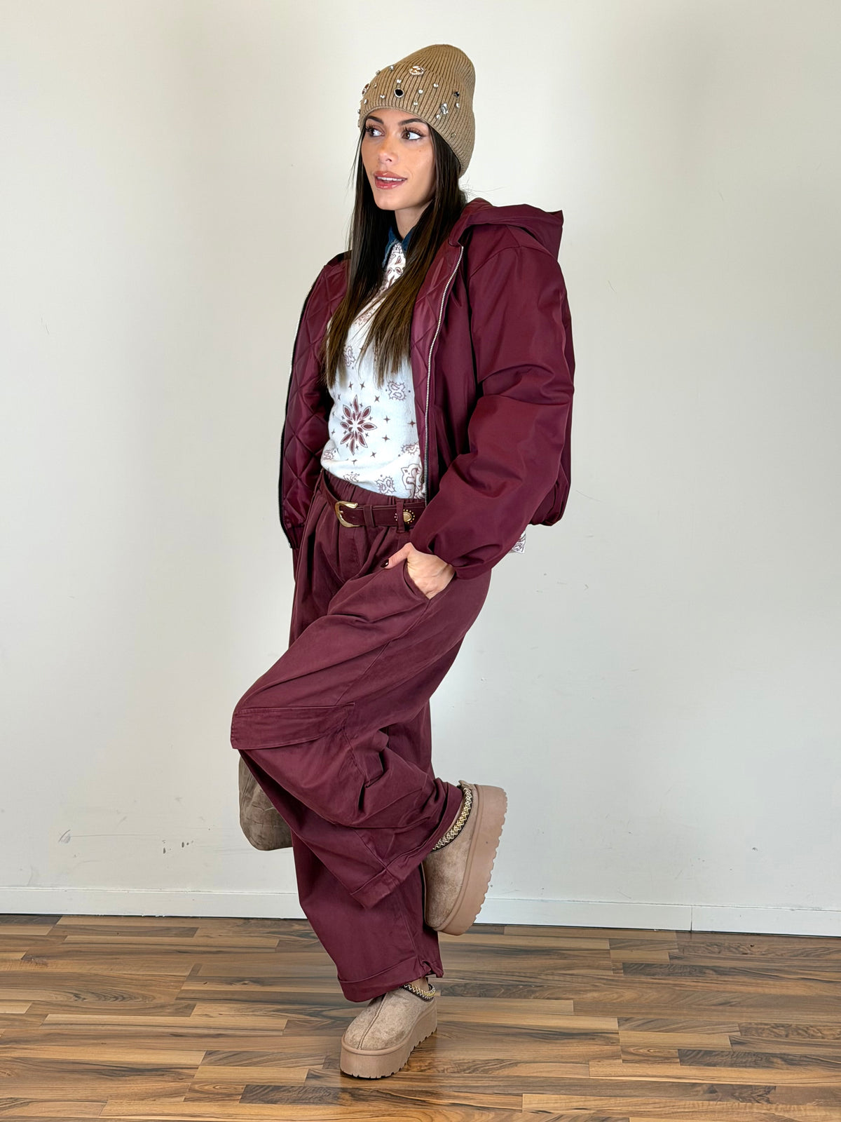 Giubbino Loren bordeaux
