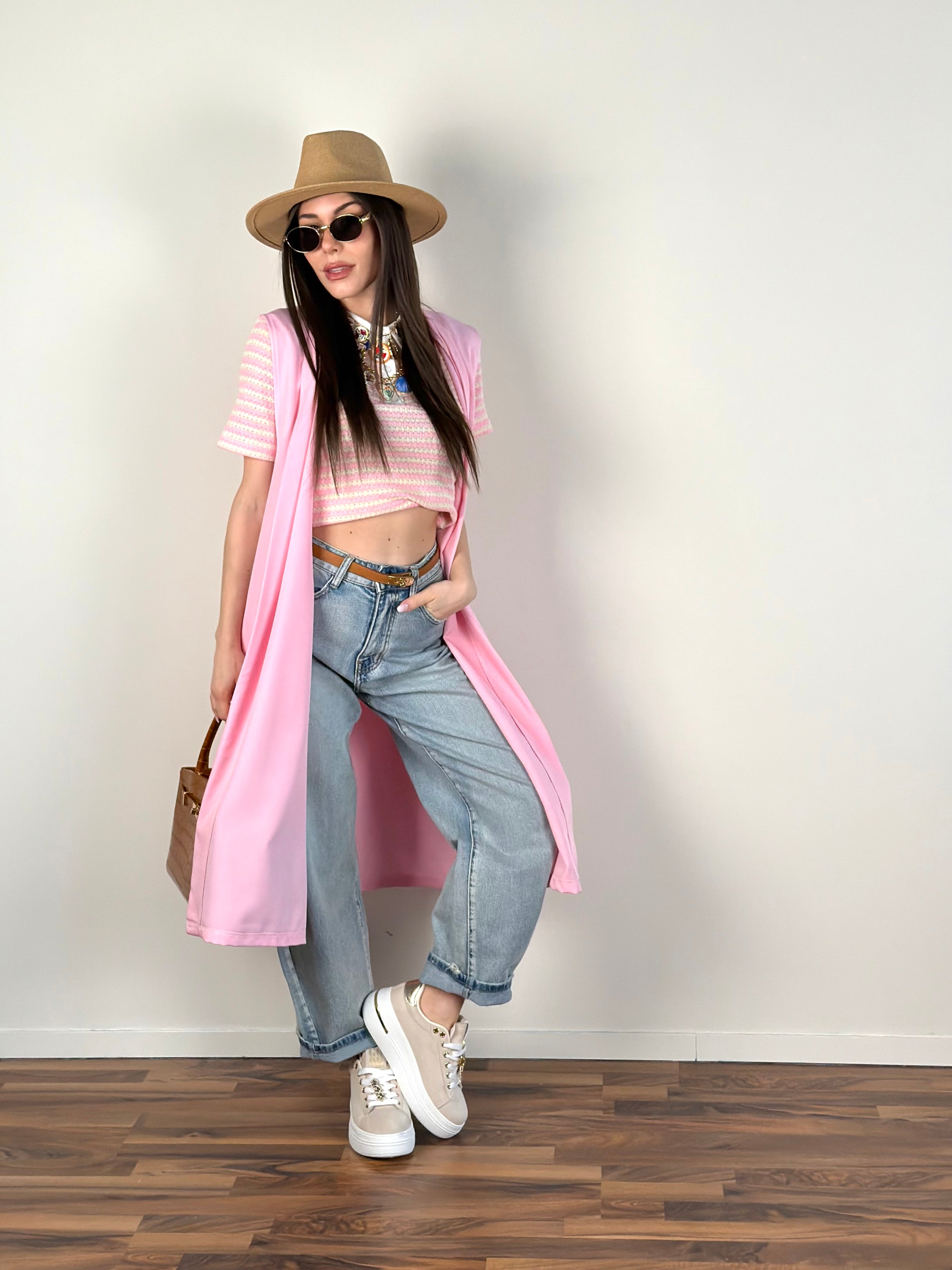 Cardigan Palermo rosa