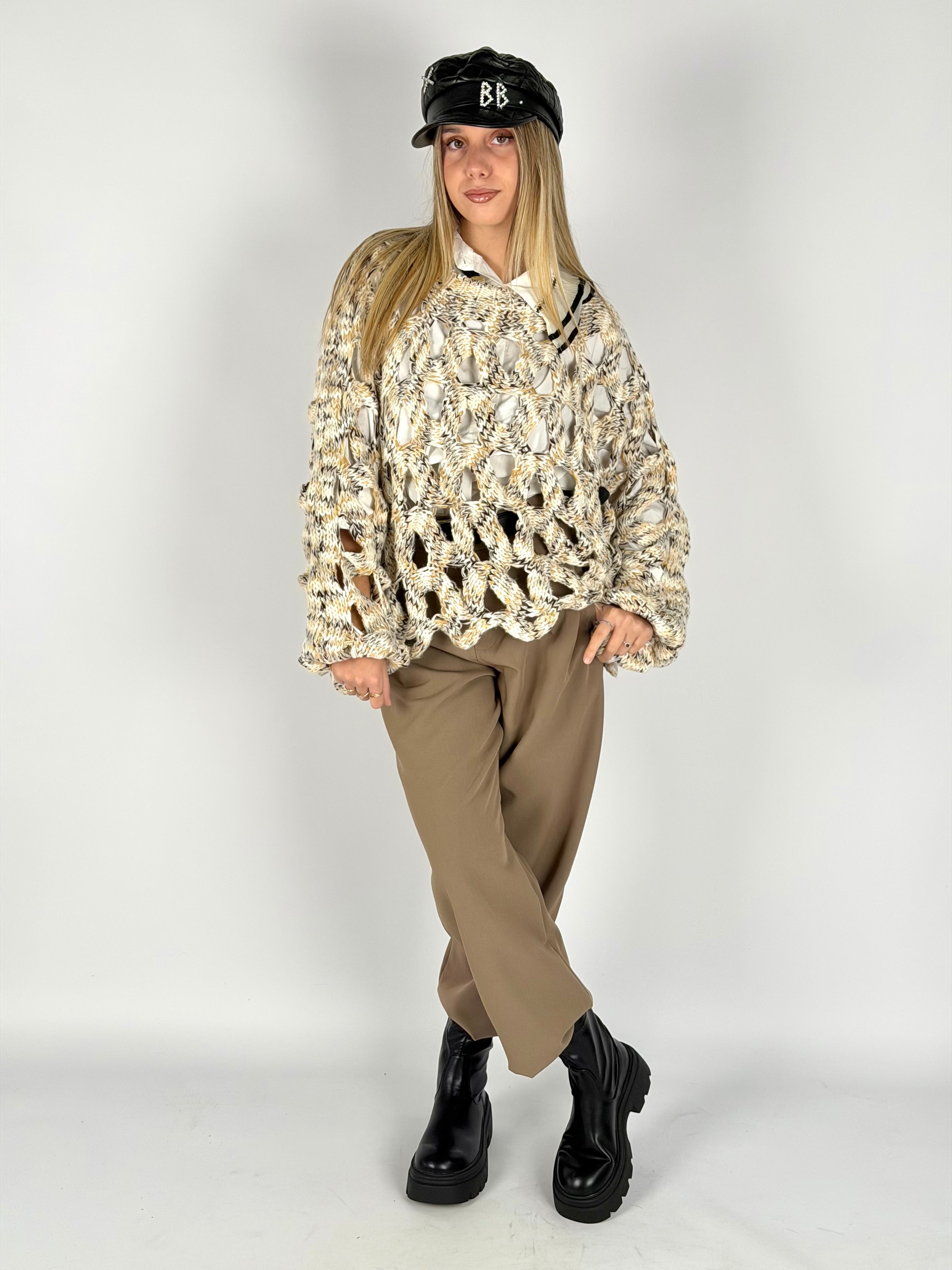 Maglia Micol bicolor moro