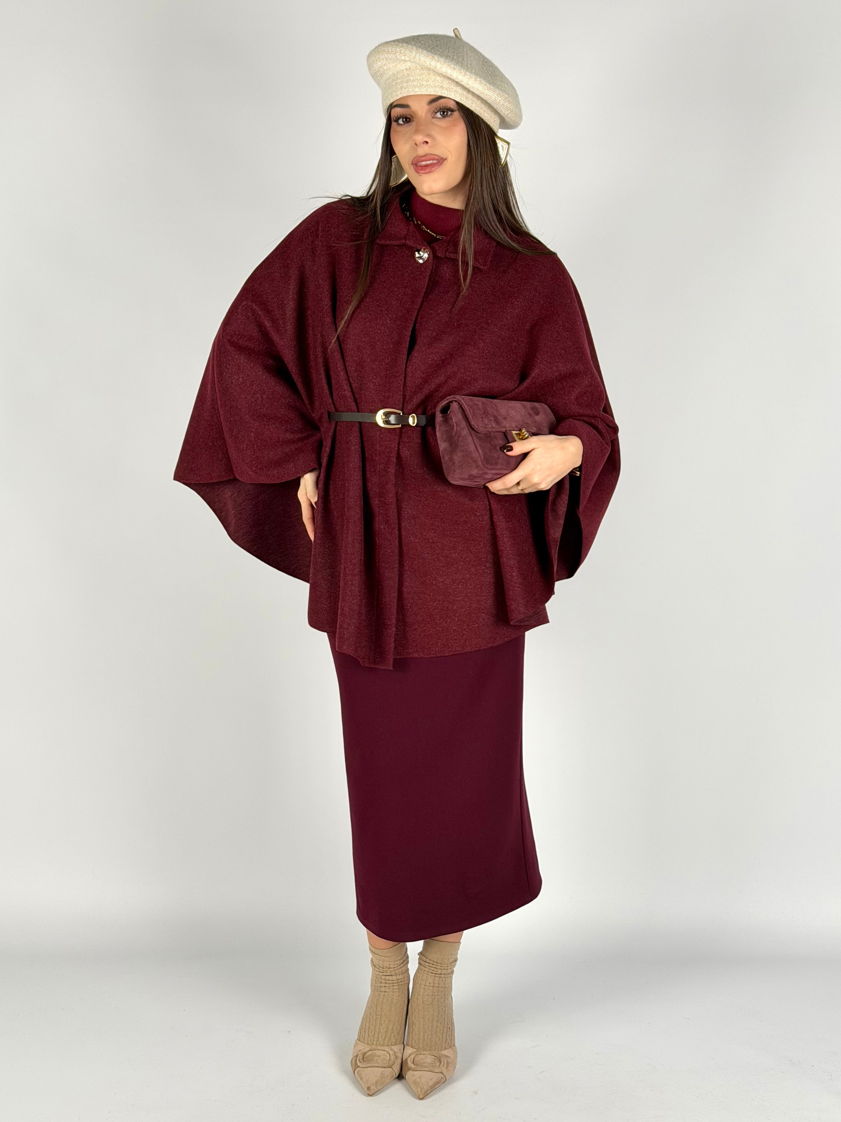 Cappotto Amelie bordeaux