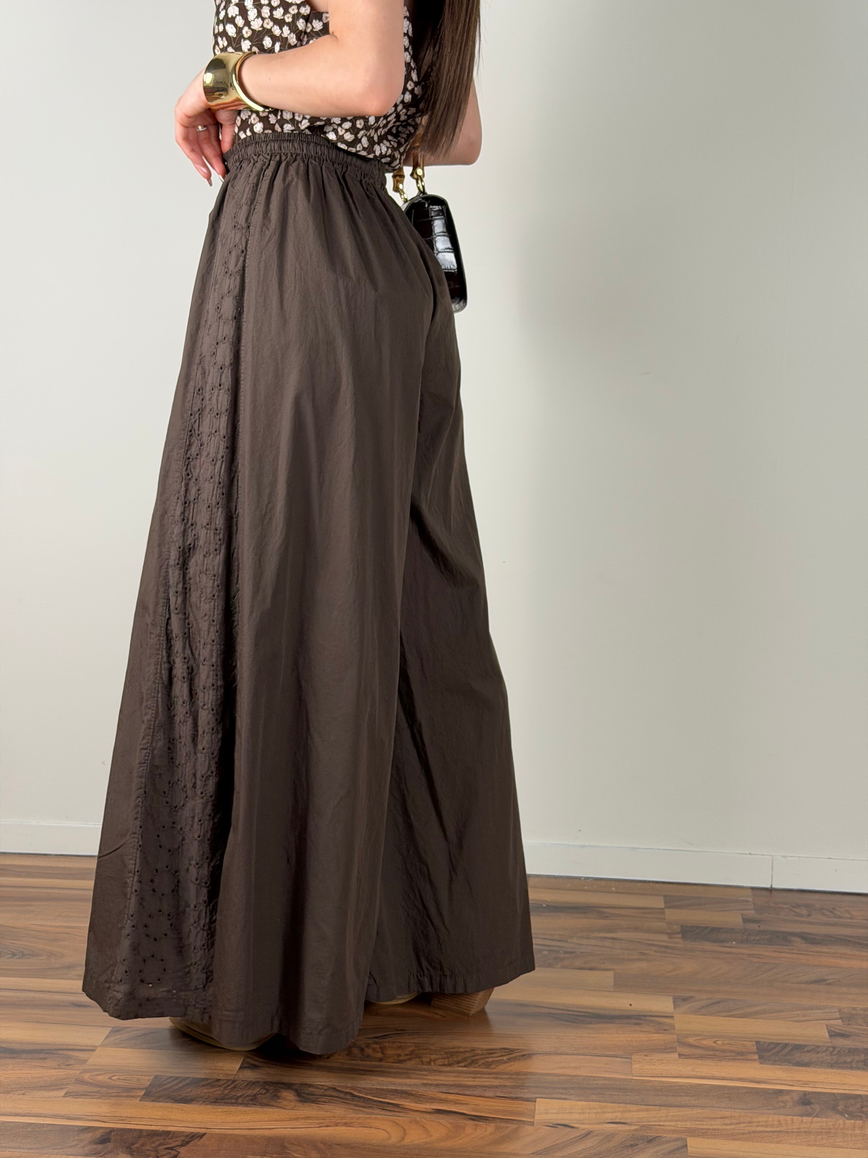 Pantalone colors pizzo sangallo moro