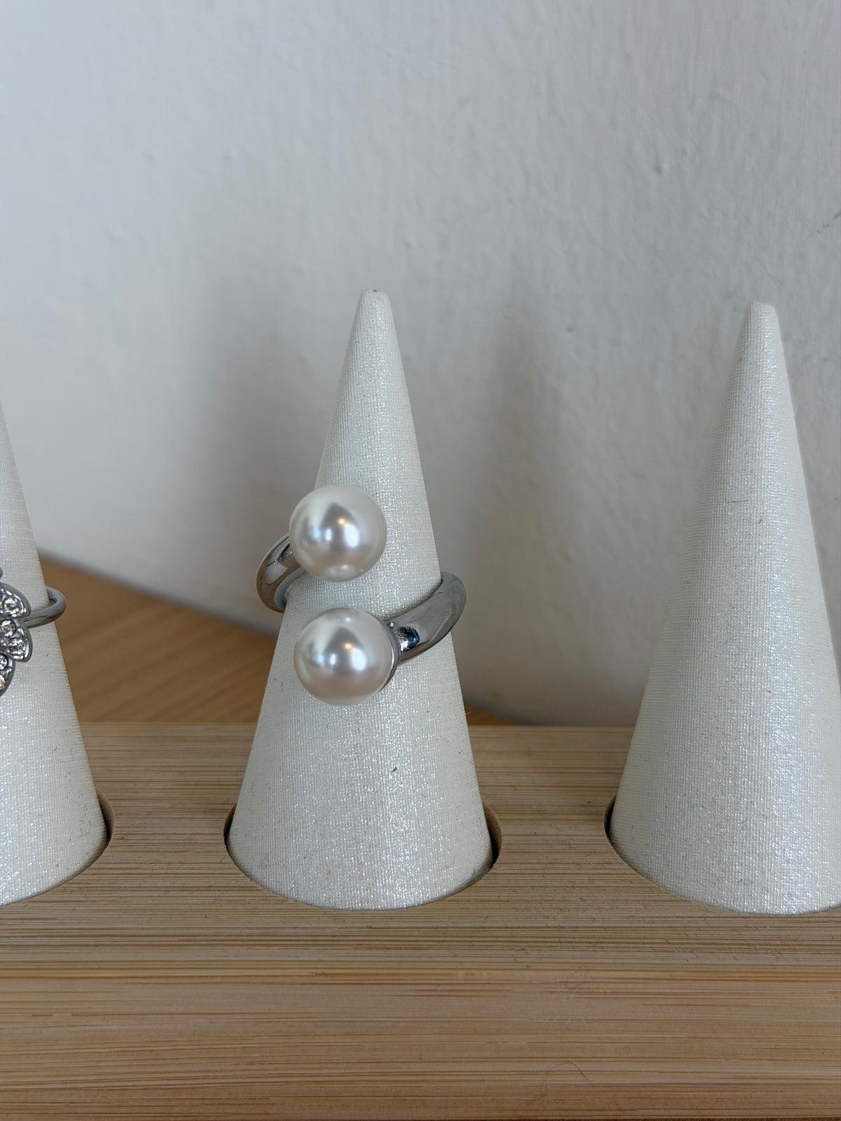 Anello 2 perle - collezione perla