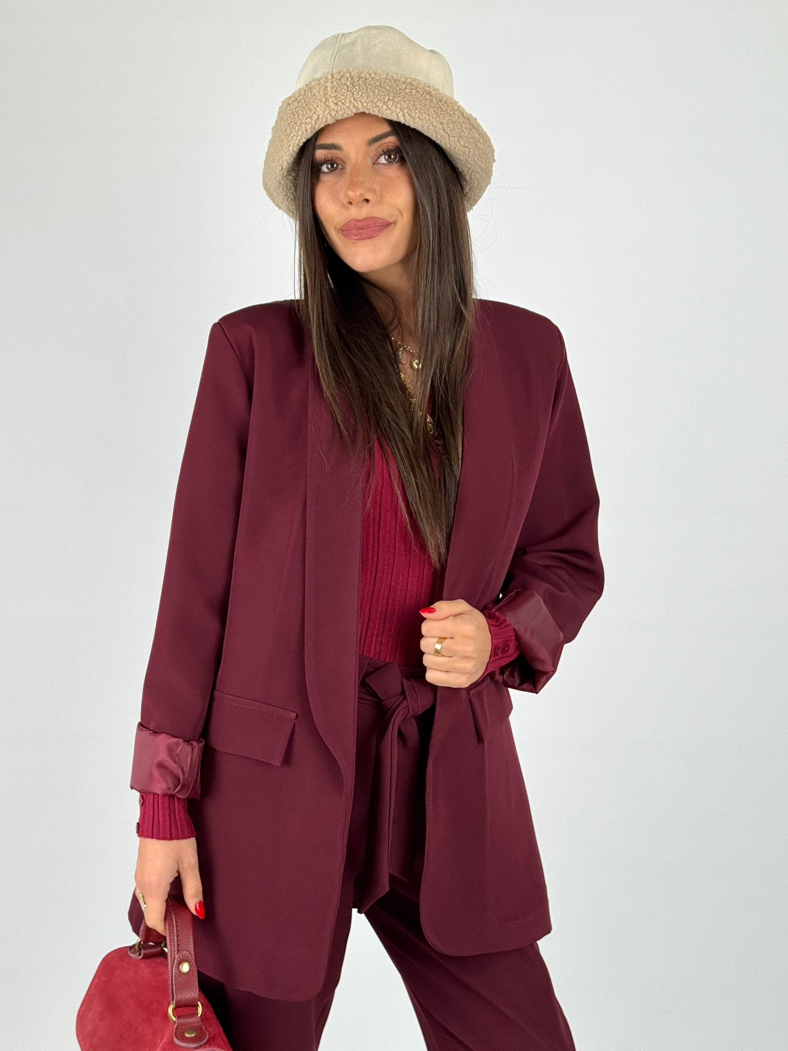 Giacca completo Amira bordeaux