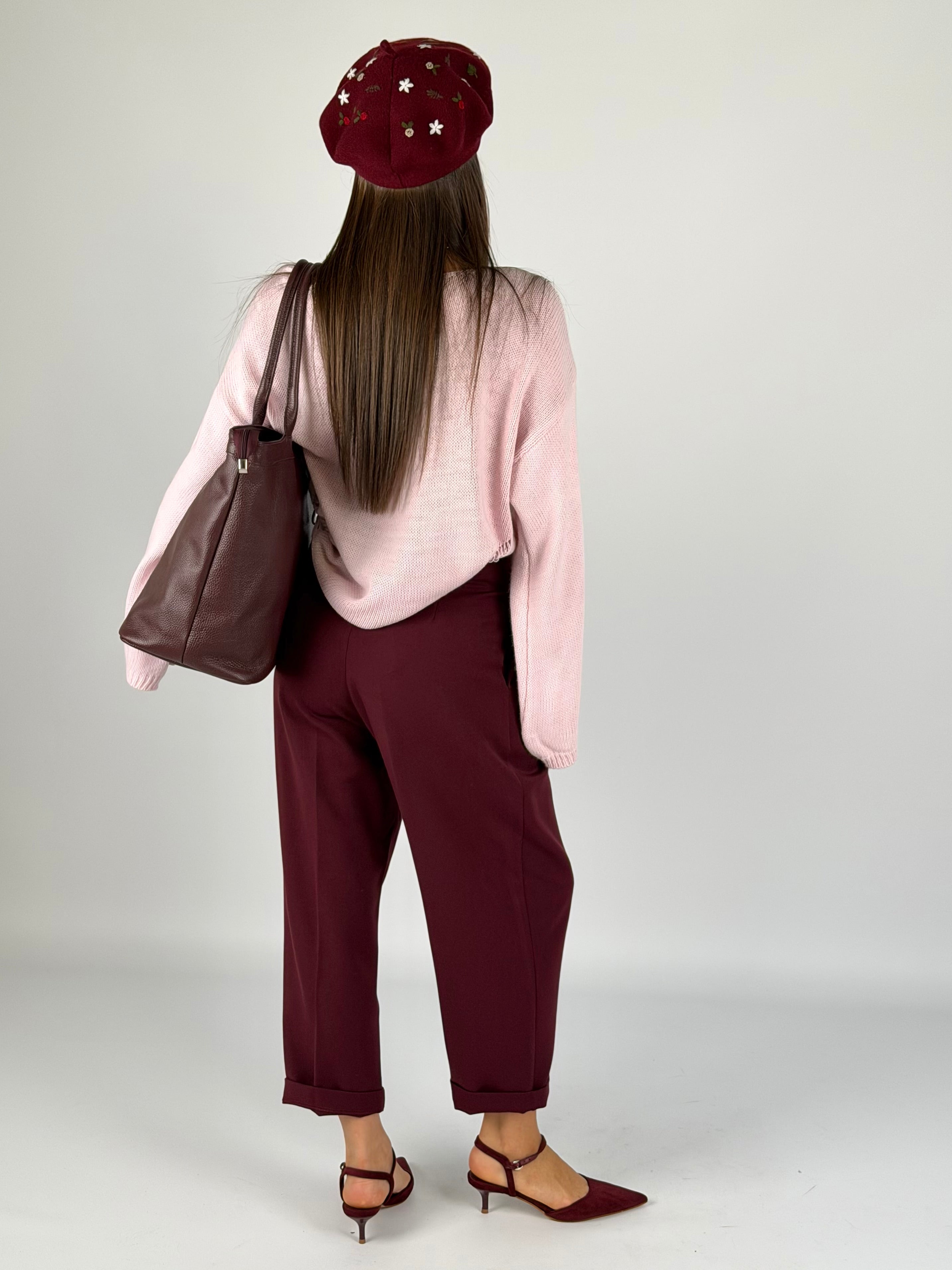 Pantalone Amanda bordeaux