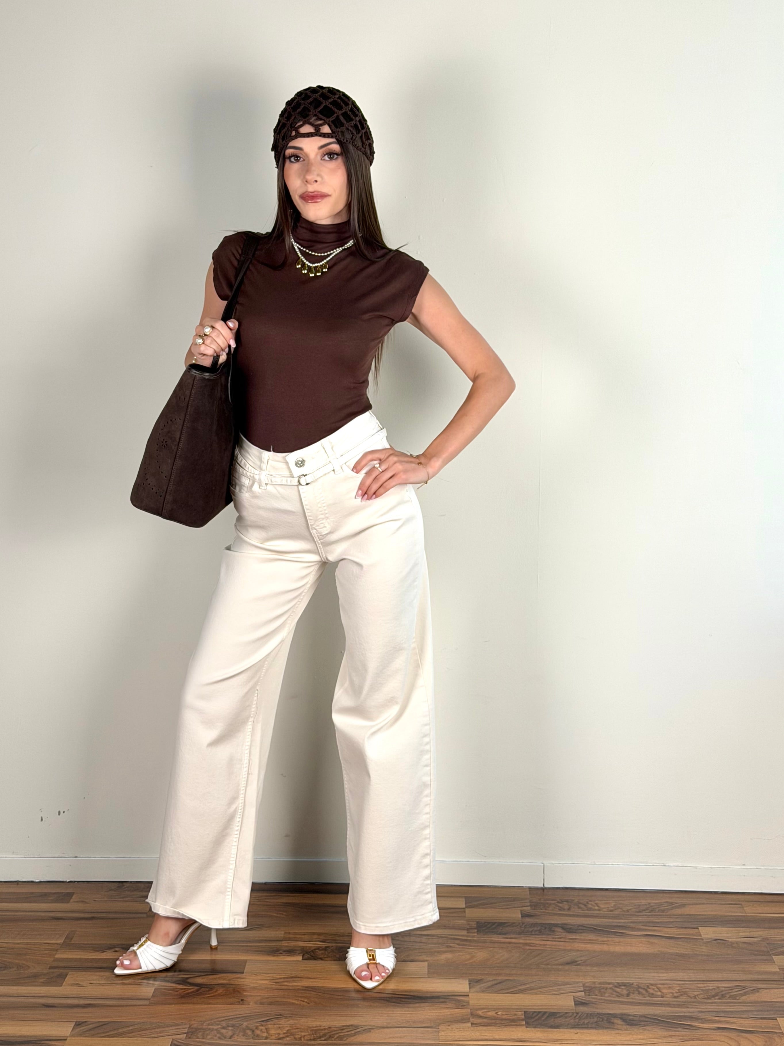 Jeans Prisma caffè beige