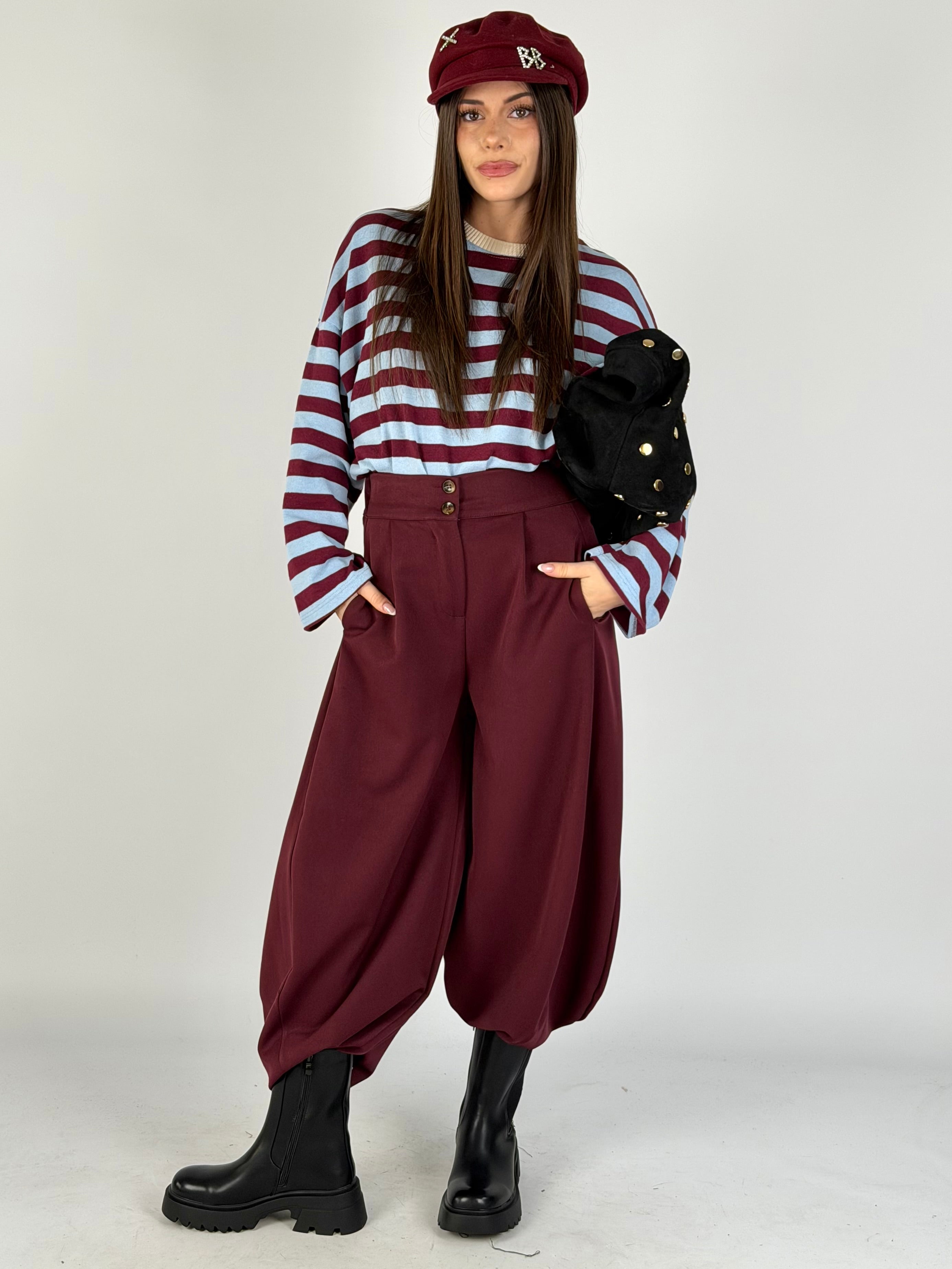 Pantalone parigina bordeaux