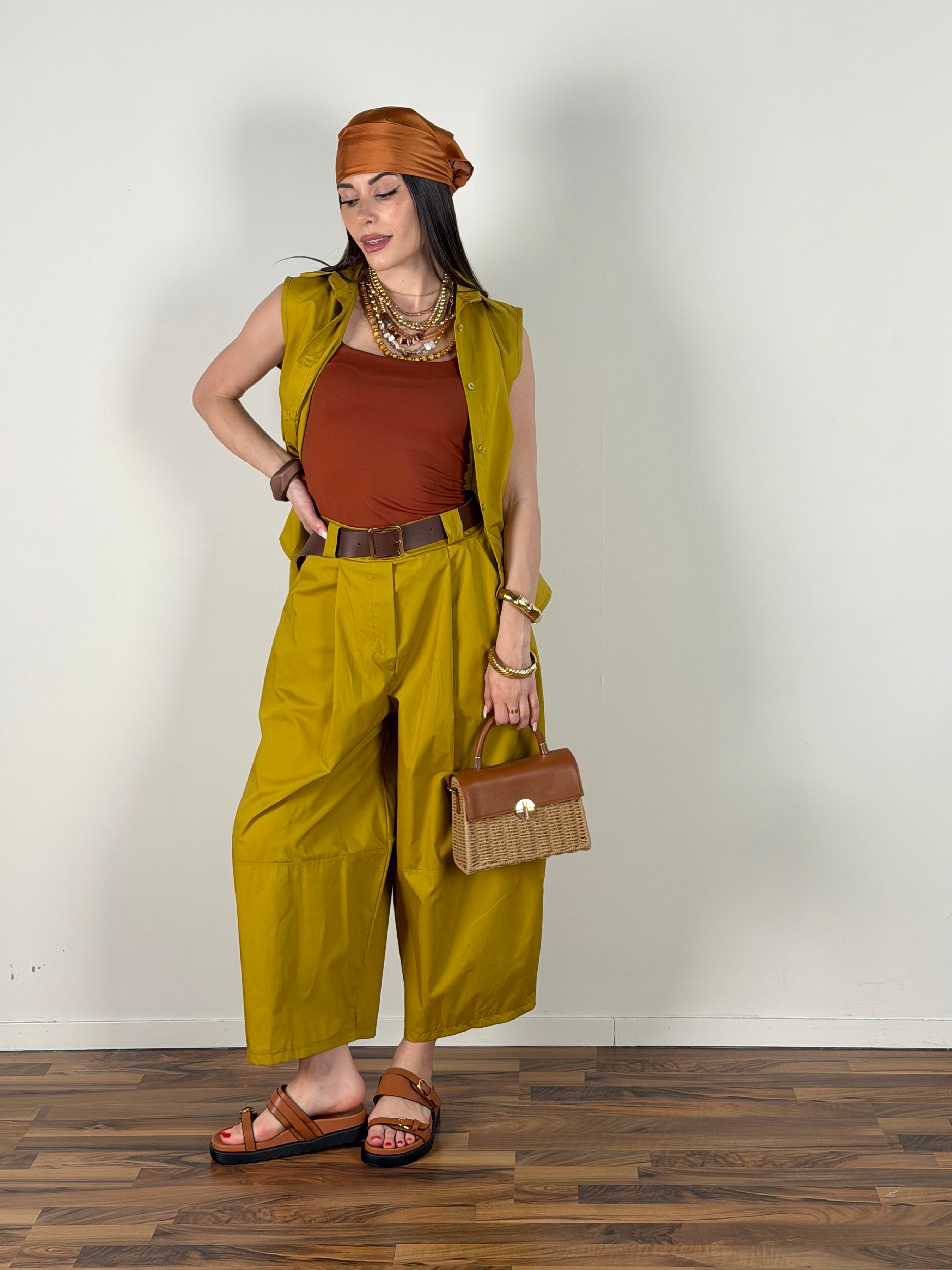 Camicia Singapore verde