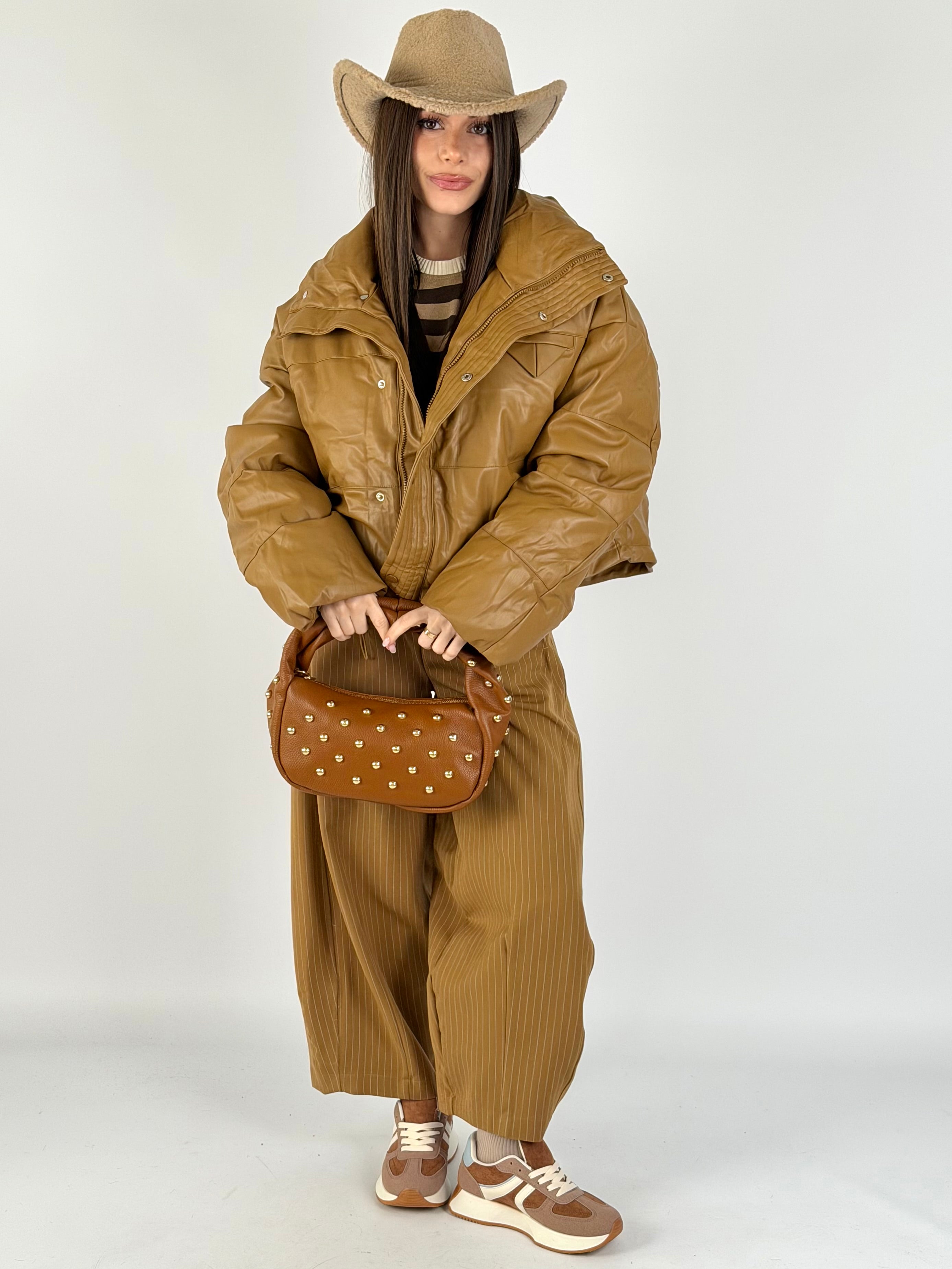 Piumino Iris tabacco