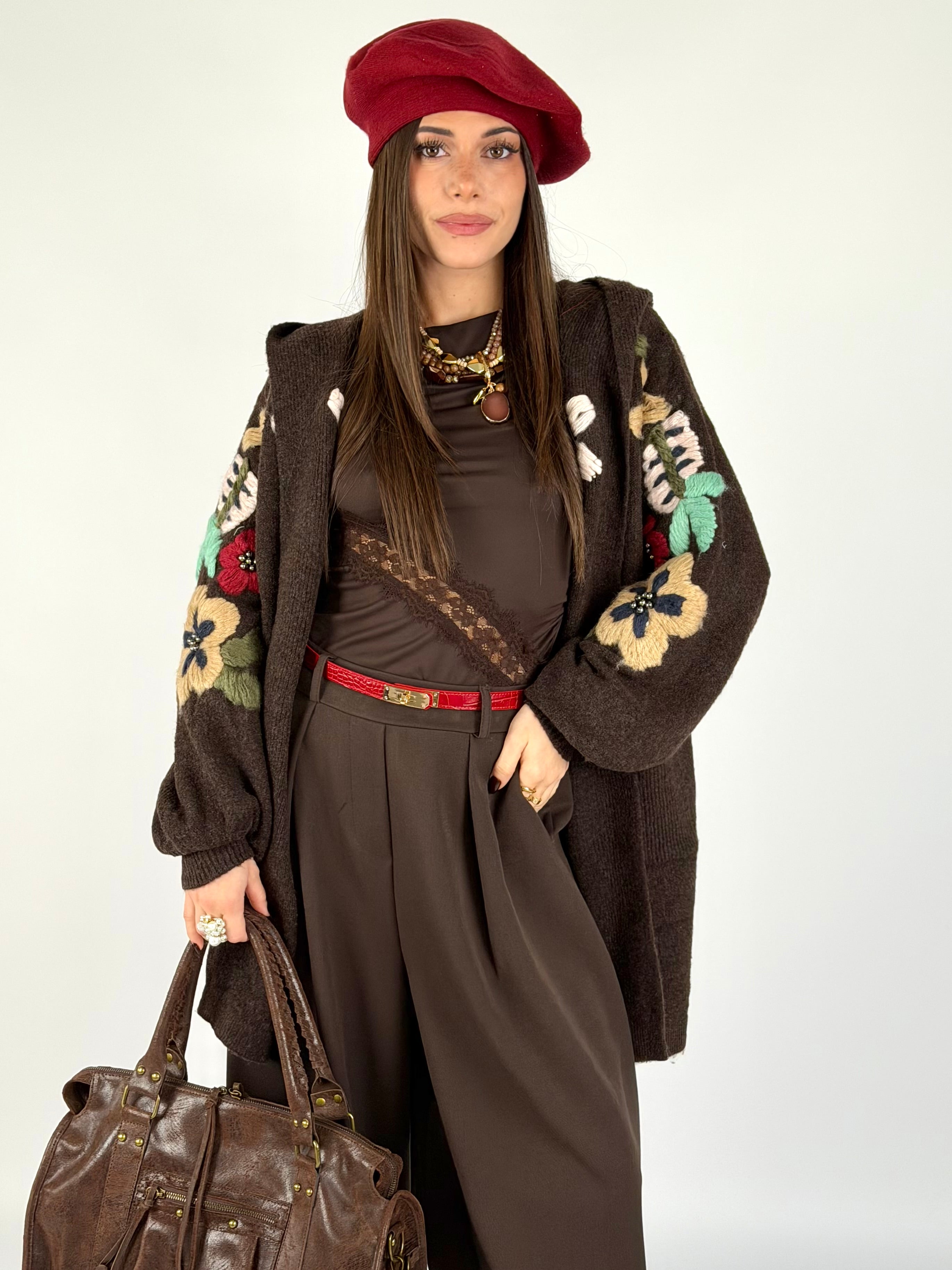 Cardigan Flora moro
