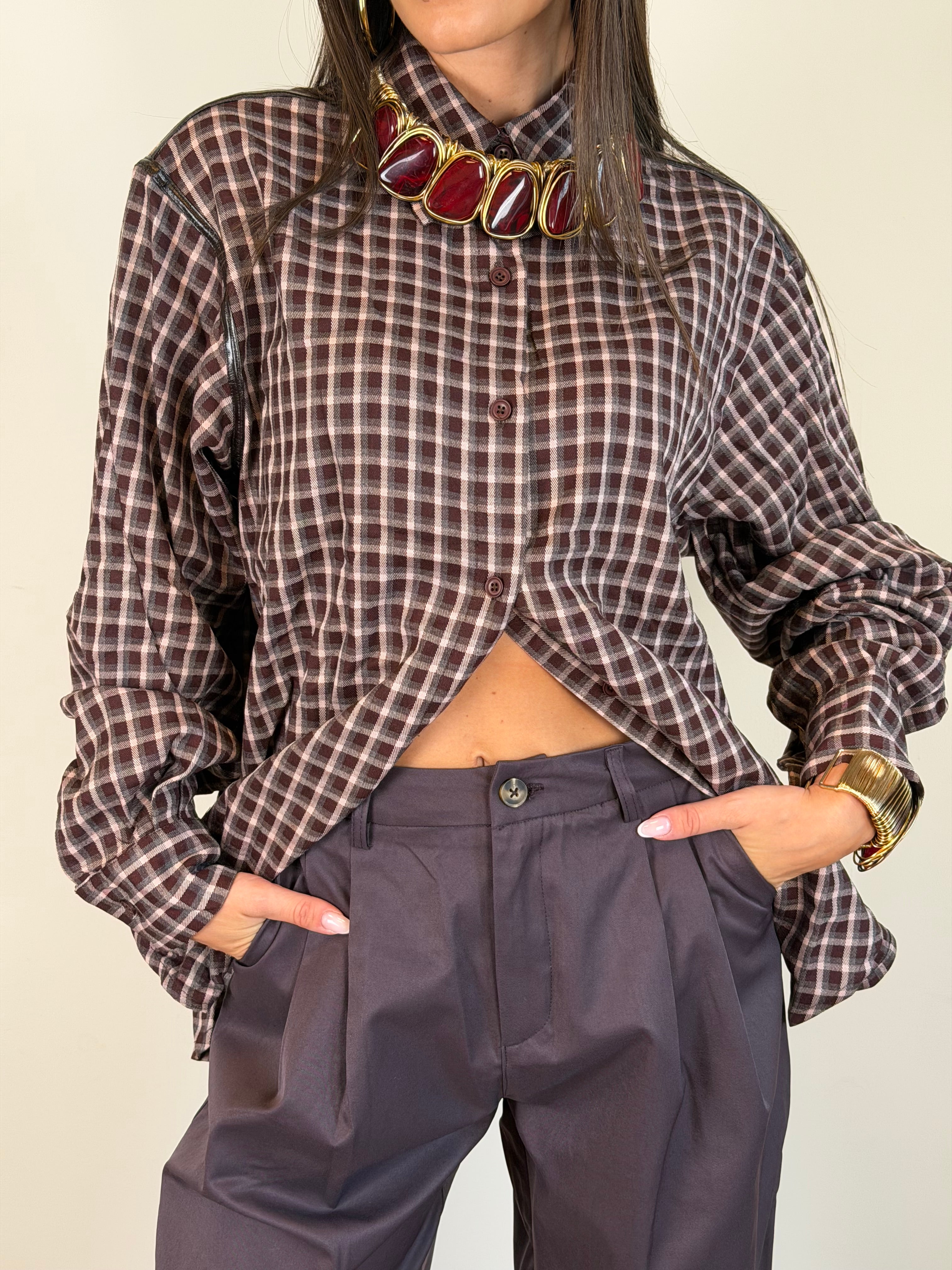 Camicia Monaco bordeaux