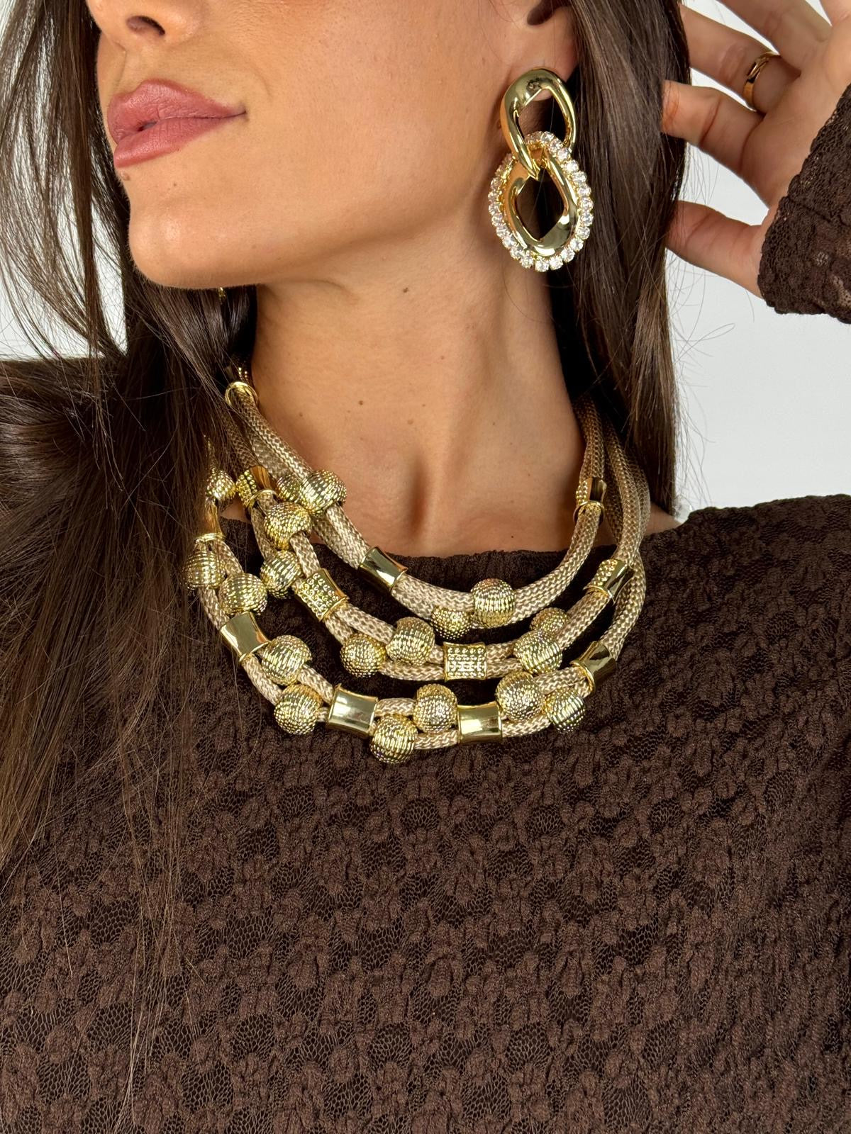 Collana sfere oro - 2 colori