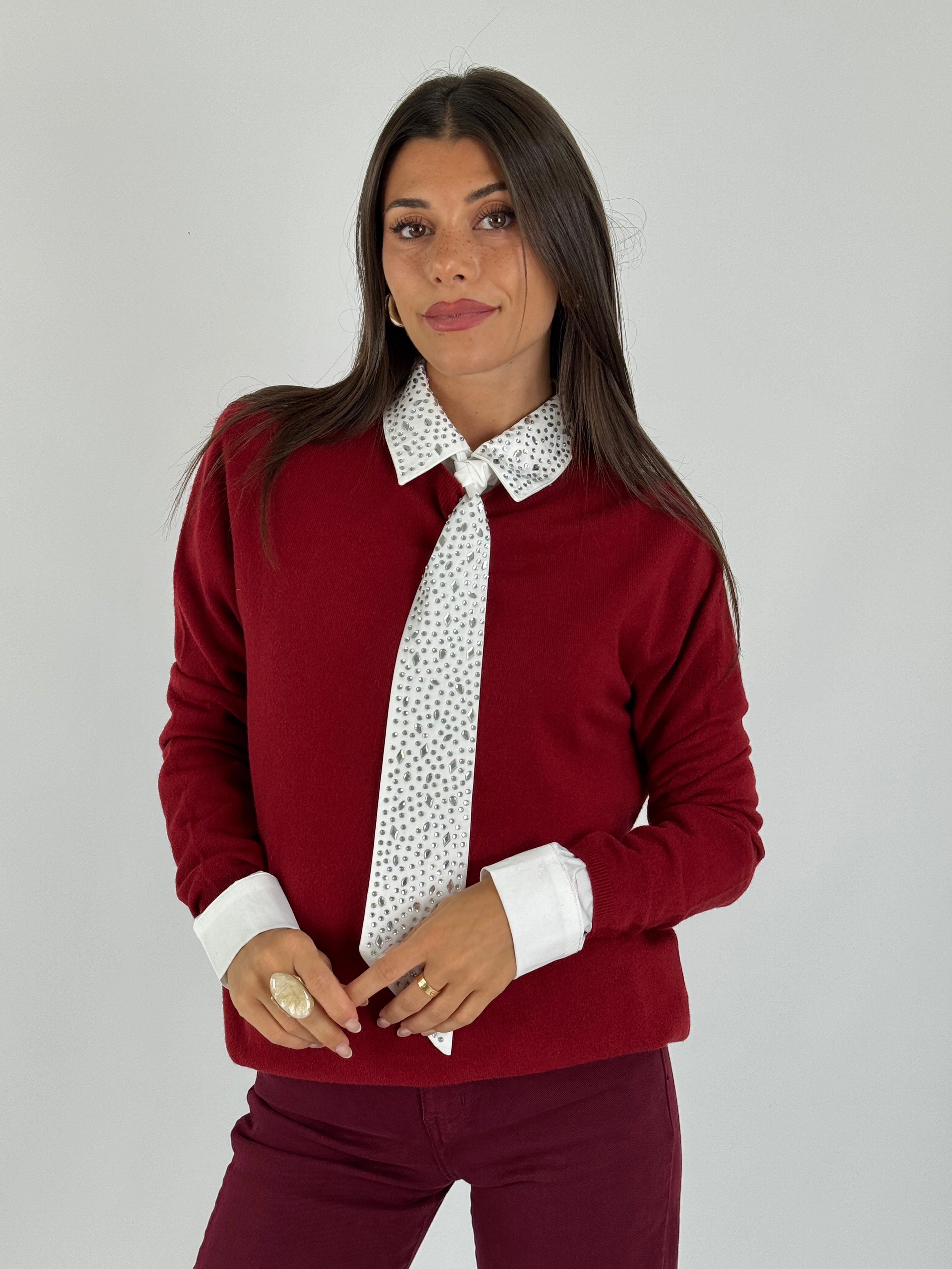 Maglia Vicy bordeaux
