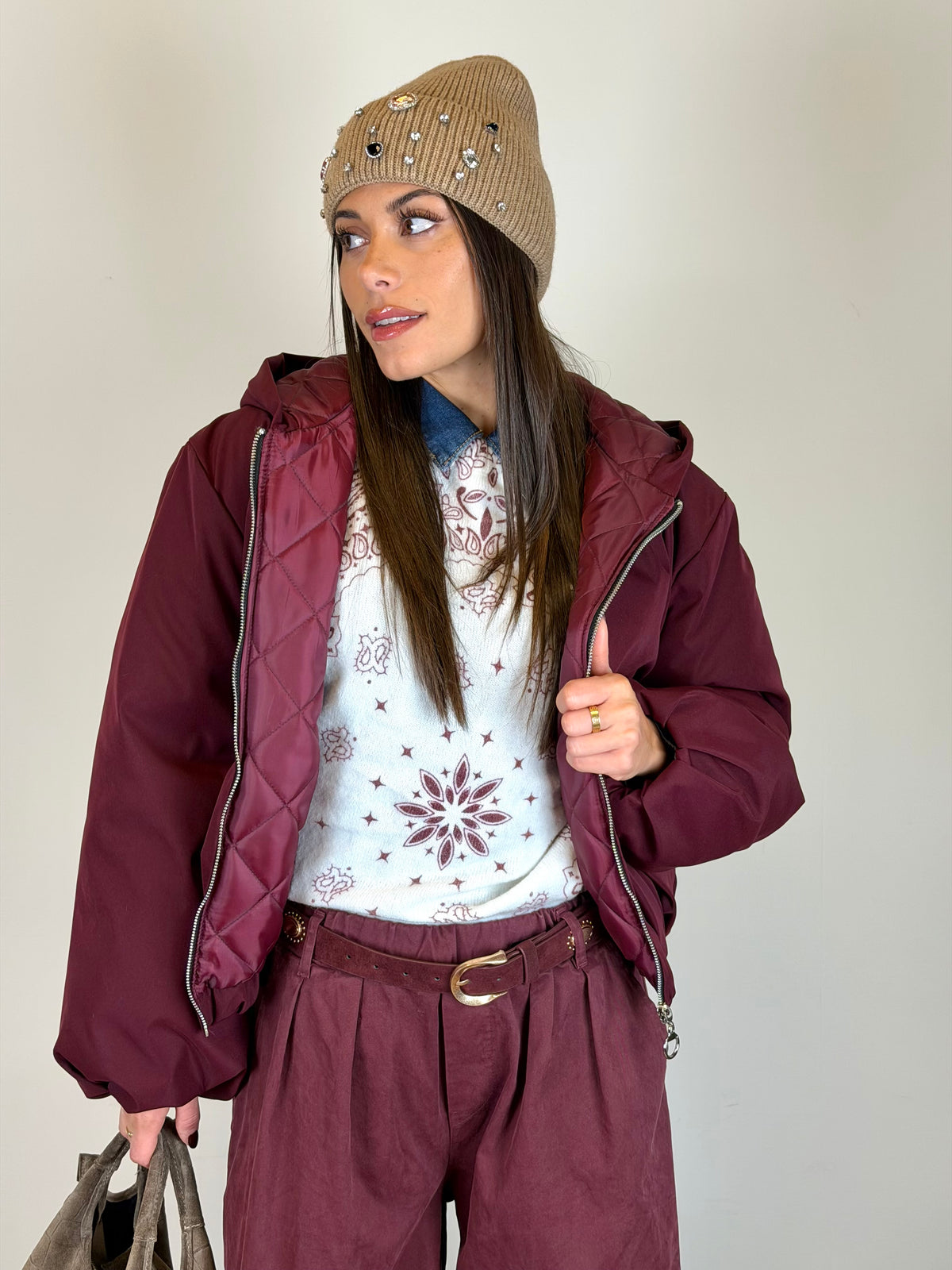 Giubbino Loren bordeaux