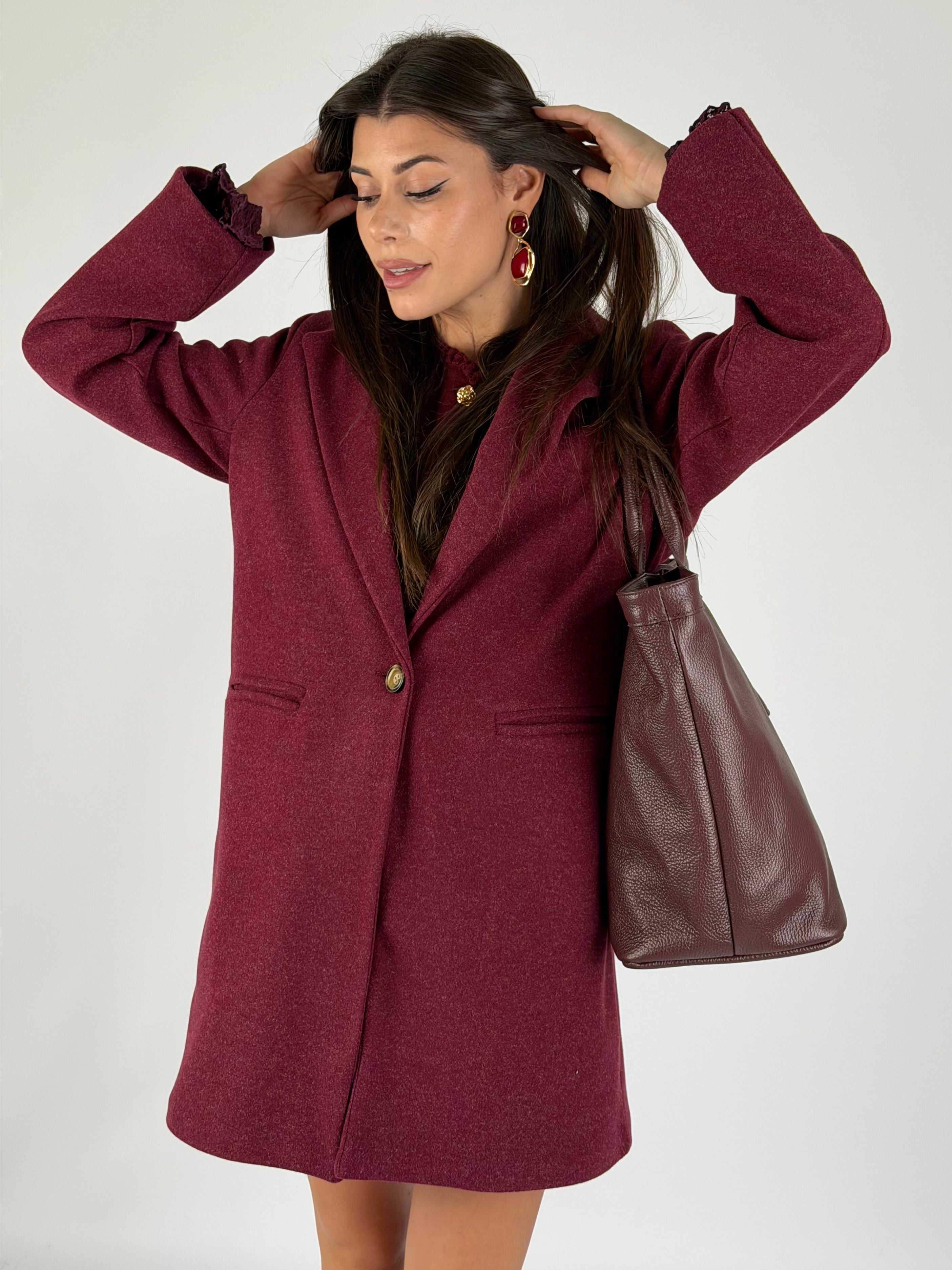 Cappotto Blair bordeaux
