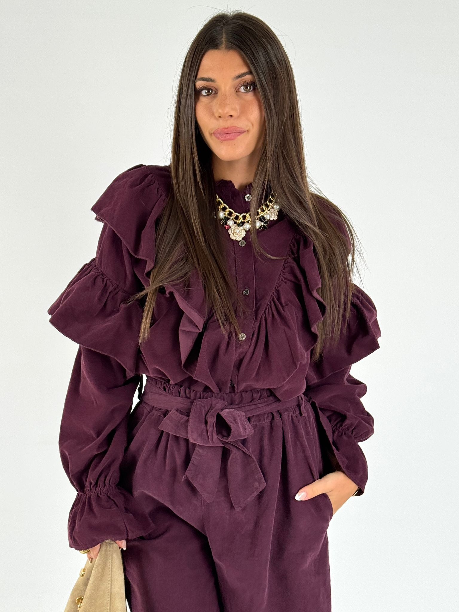 Camicia valencia prugna