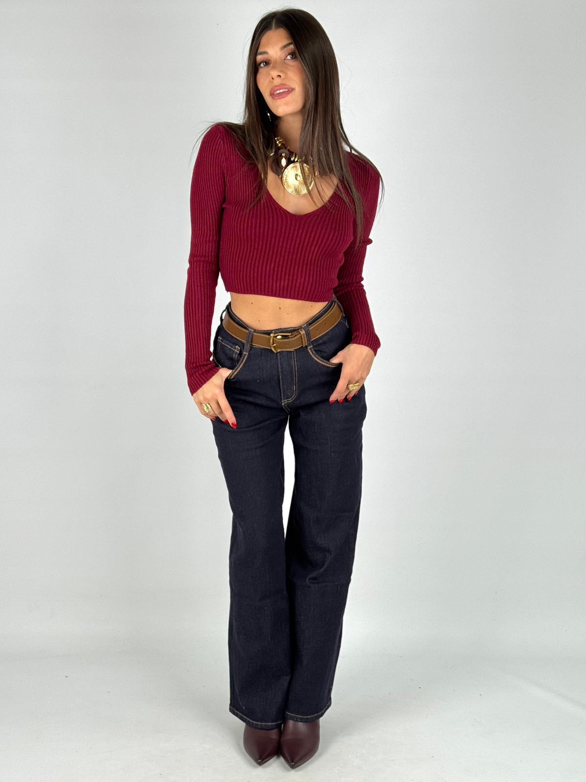 Maglia Lucy bordeaux