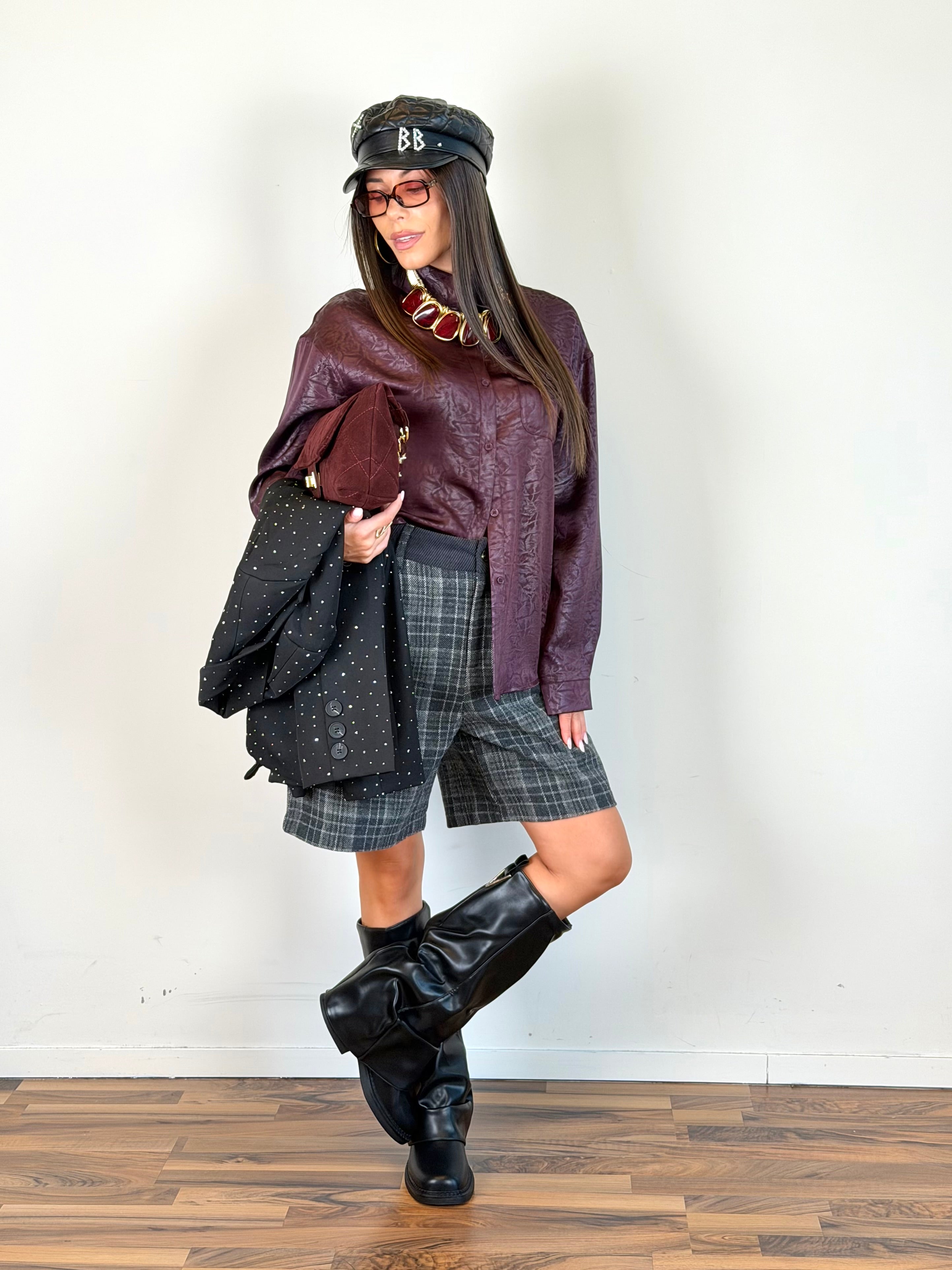 Camicia Secret bordeaux