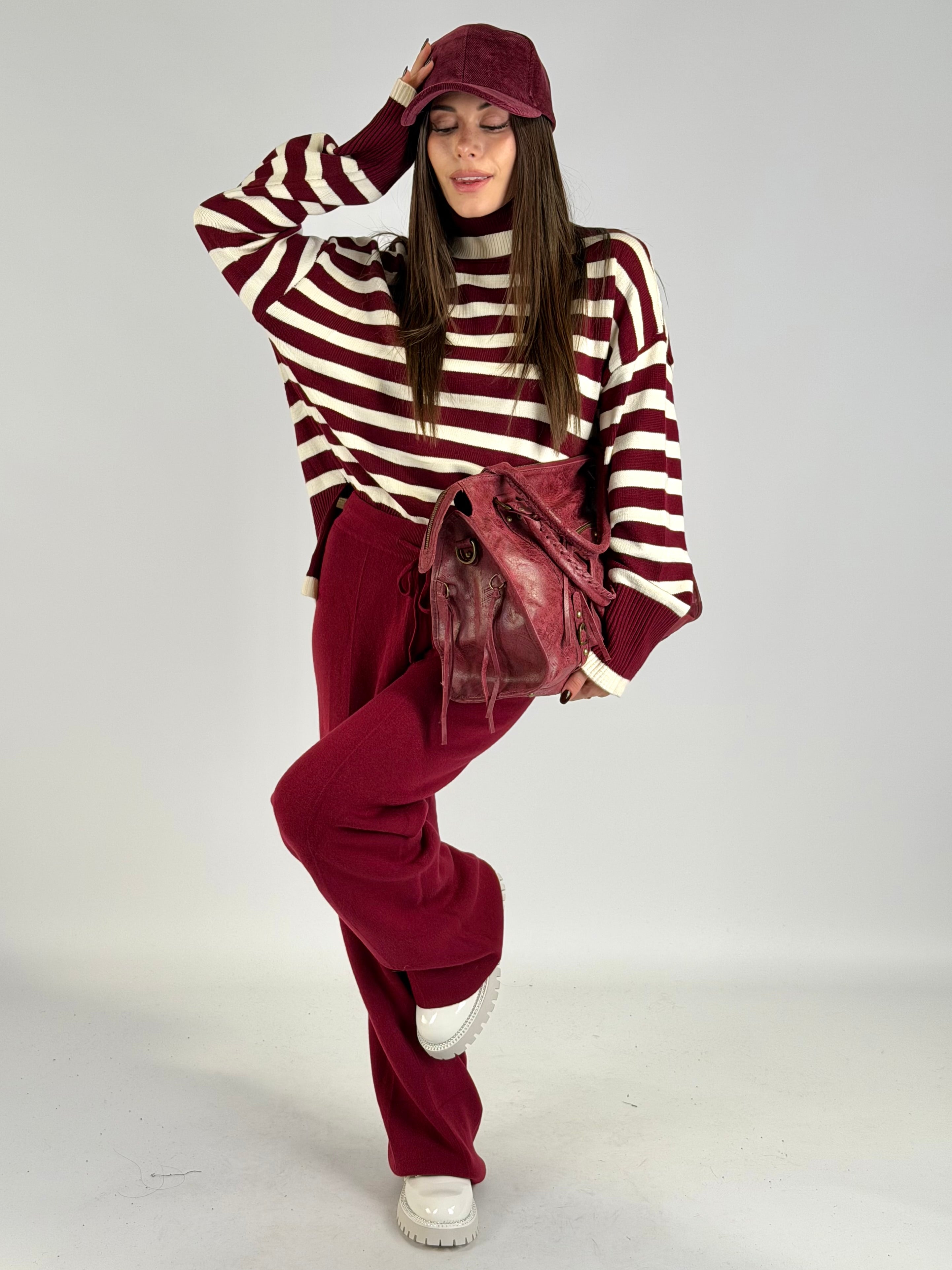 Pantalone Sheila bordeaux
