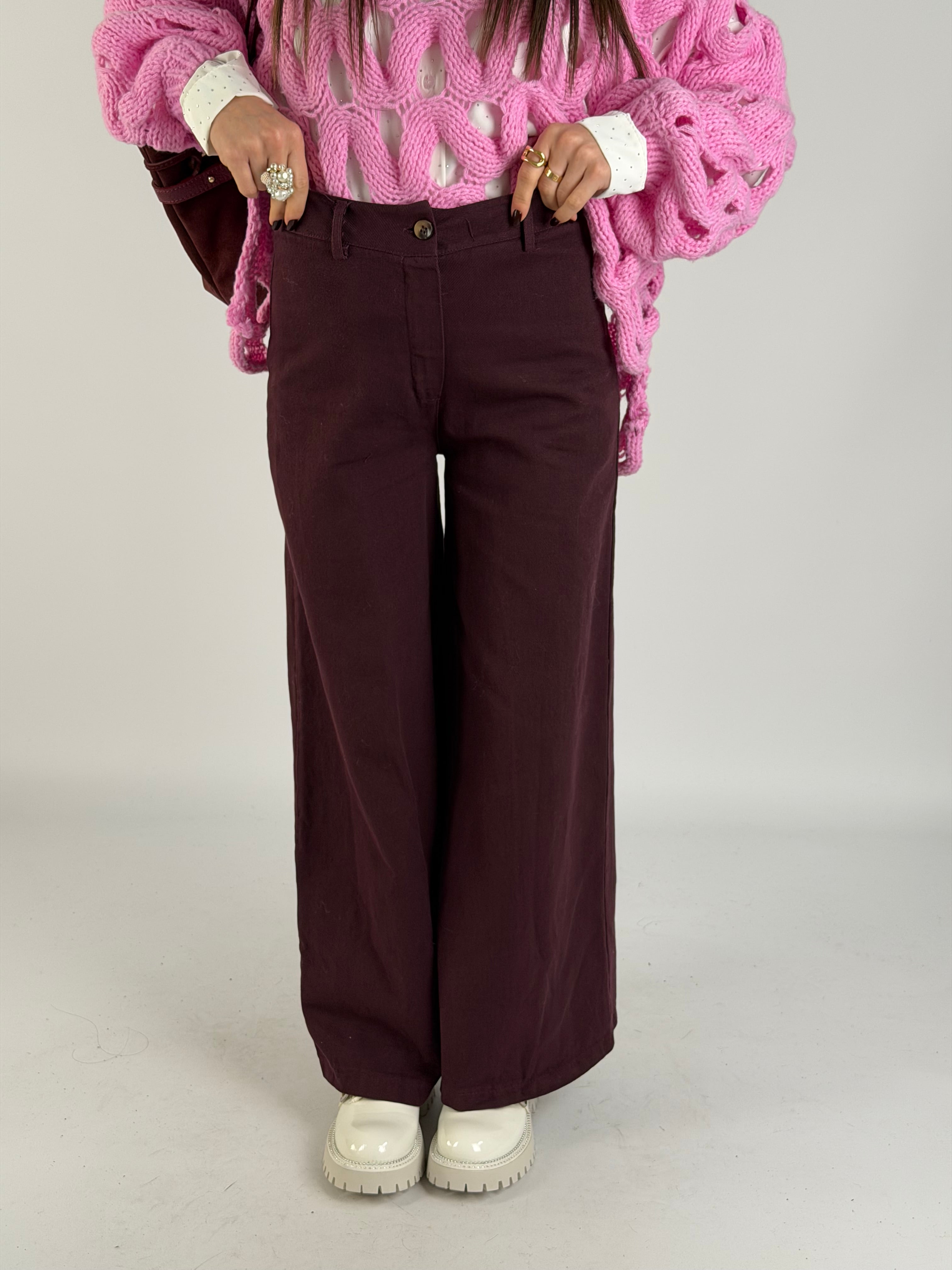 Pantalone Micol bordeaux