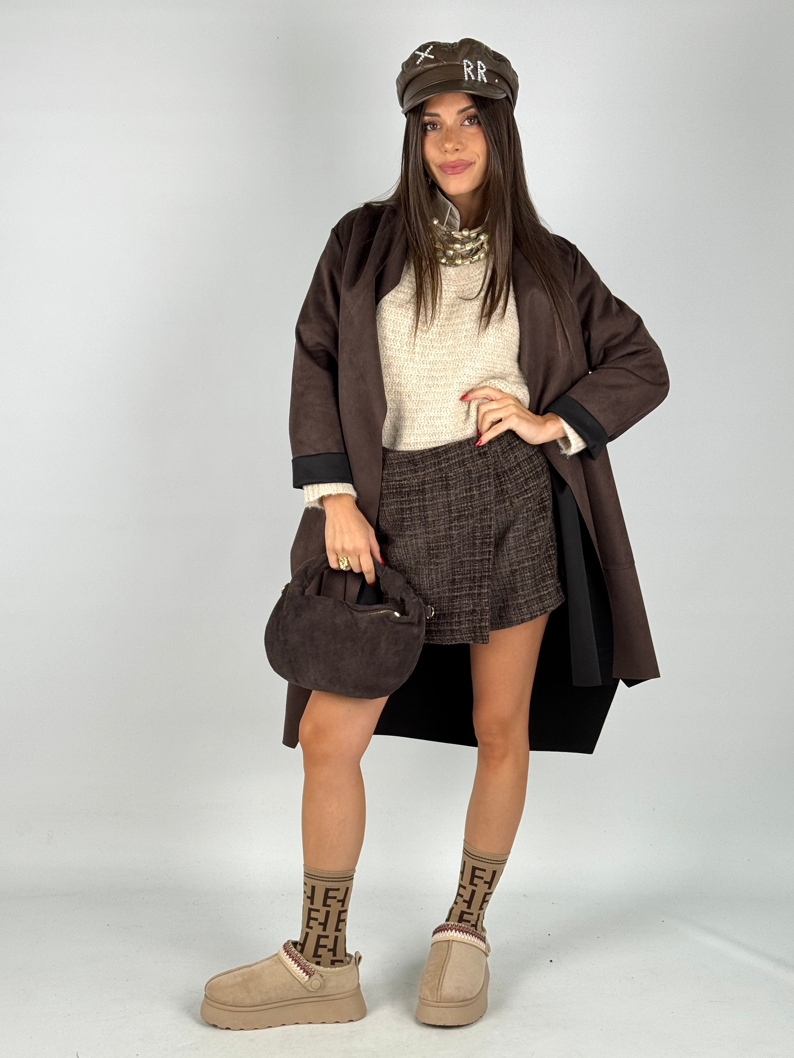 Spolverino scamosciato moro