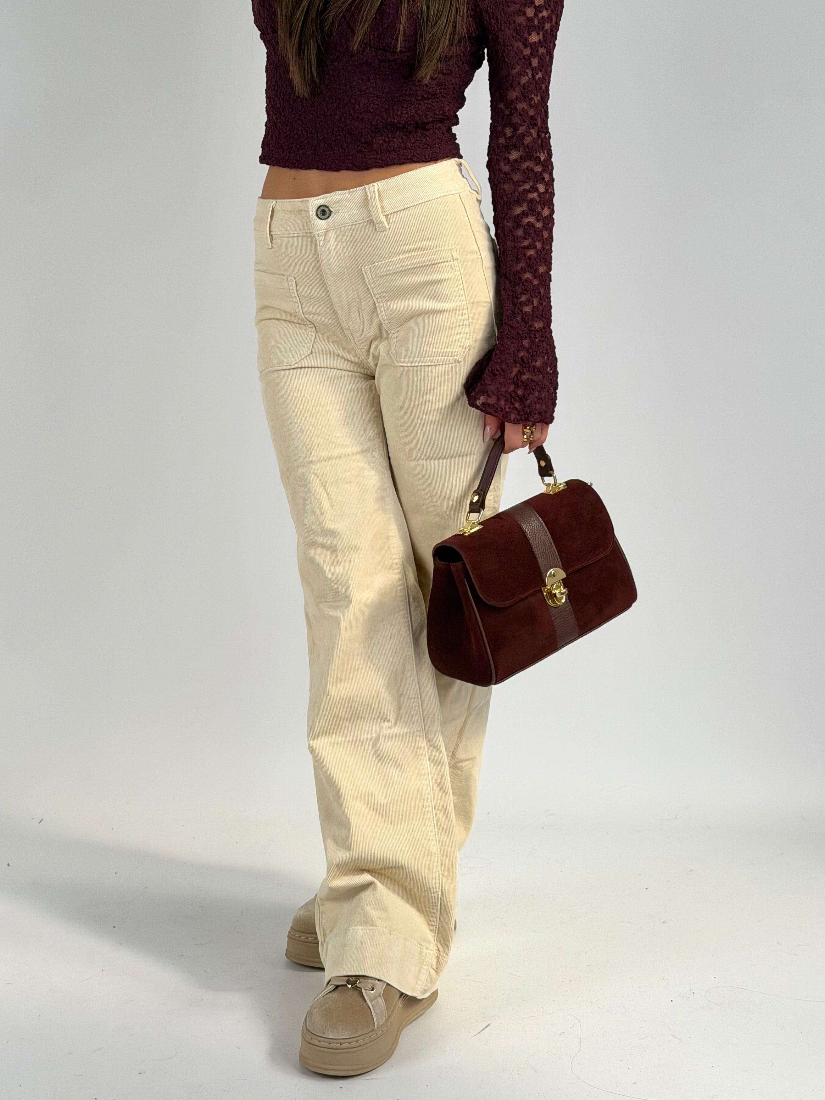 Pantalone velluto NEW COLLECTION beige