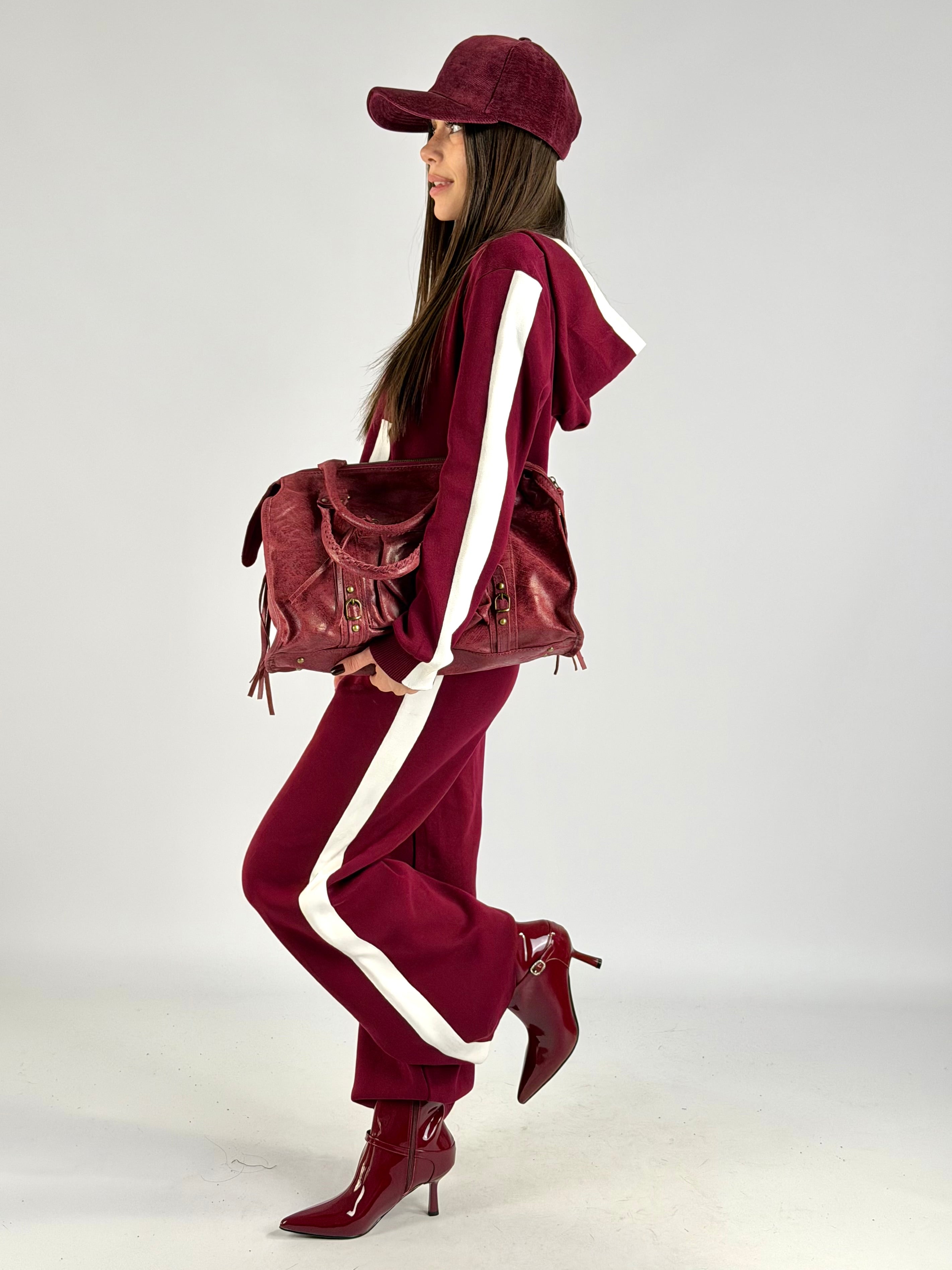 Tuta sportiva Melody bordeaux