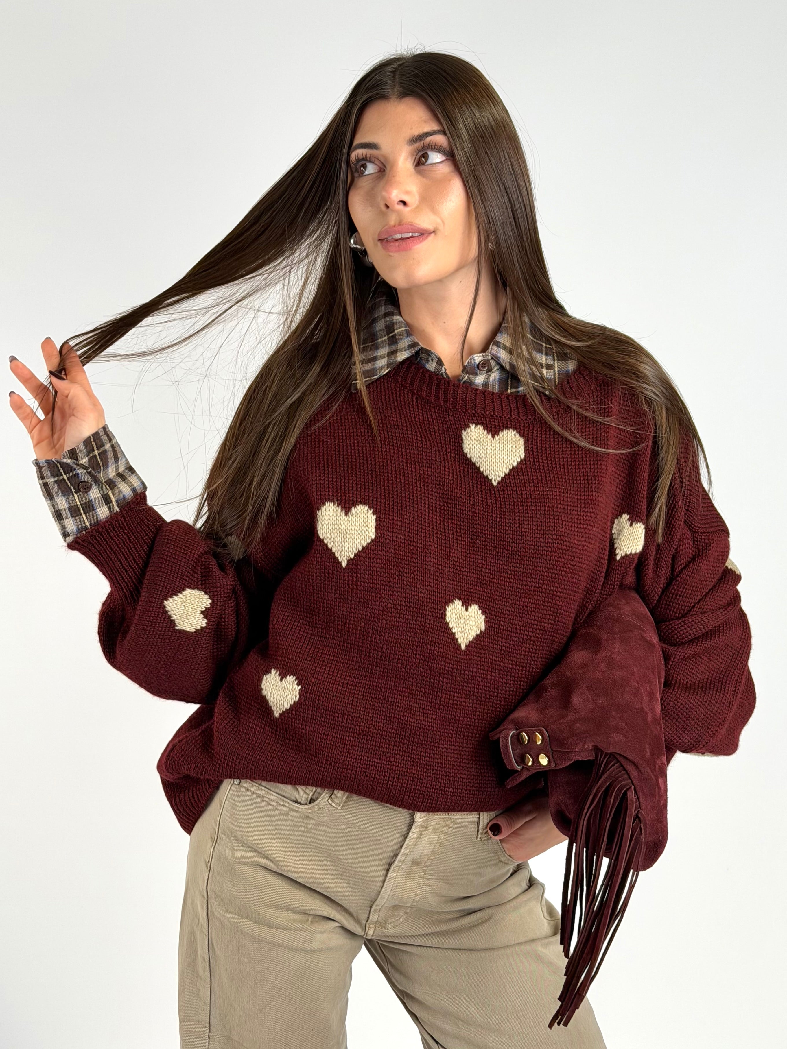 Maglia Romantica bordeaux