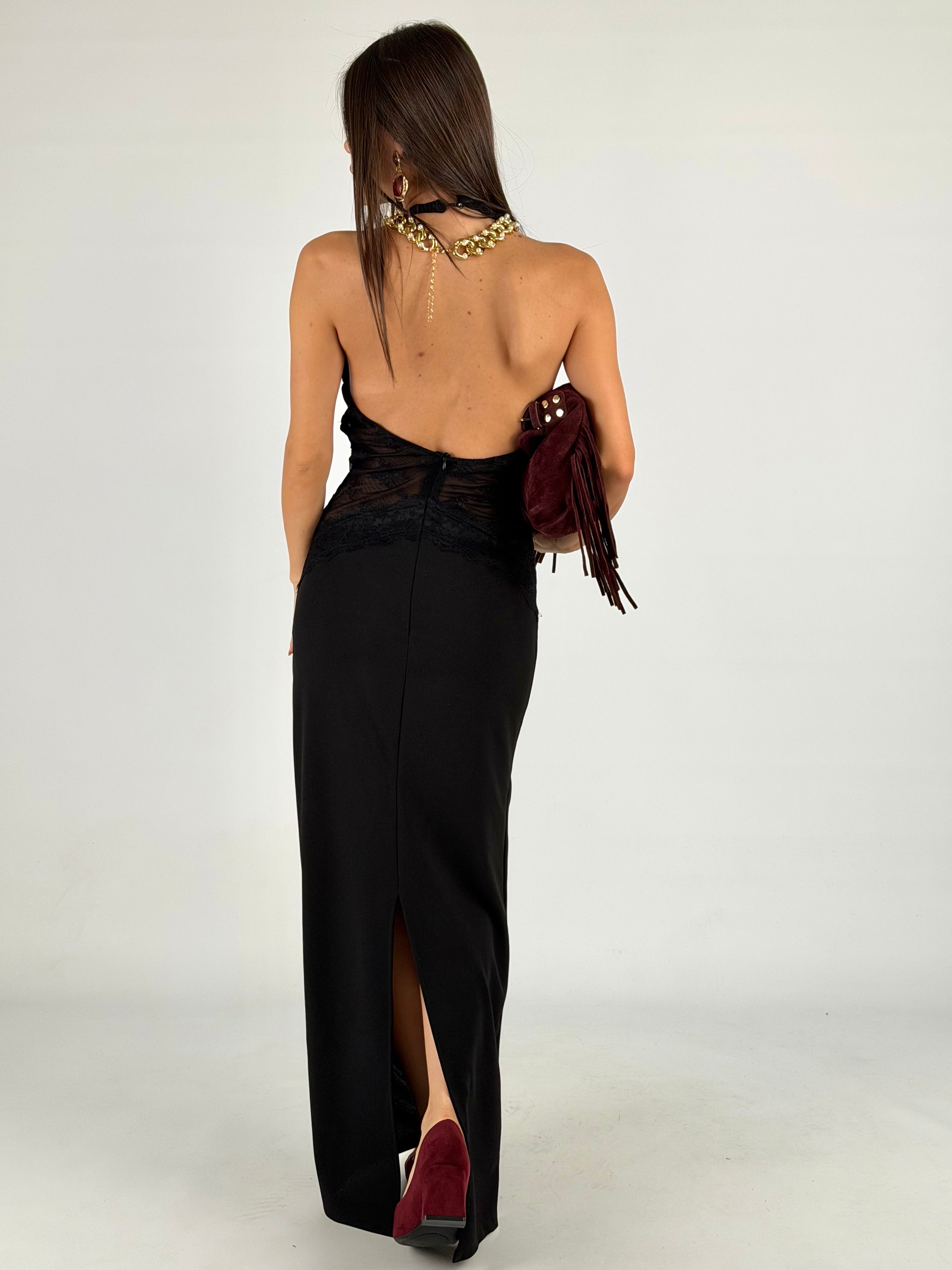 Abito pizzo Amira nero