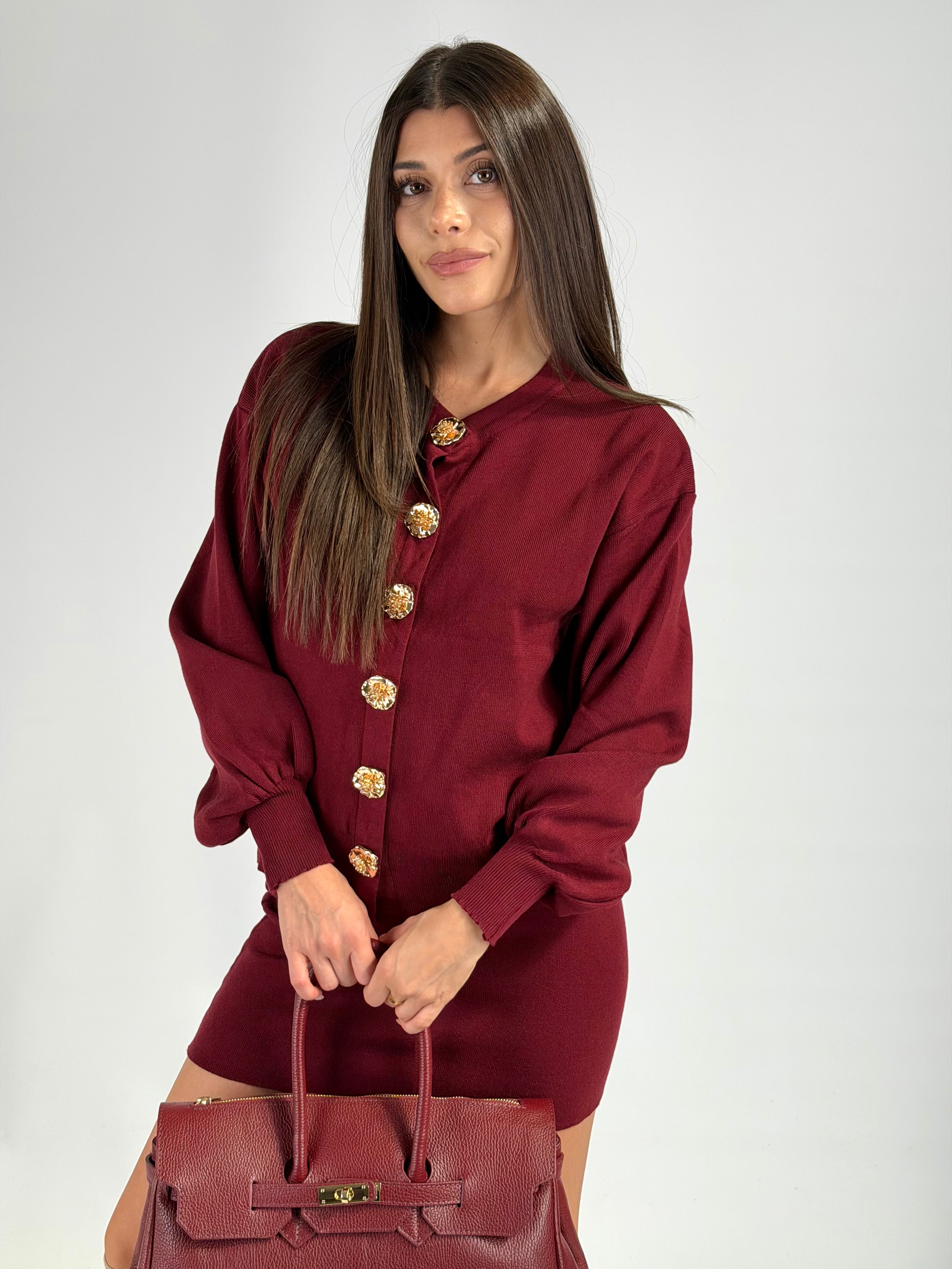 Completo maglia + gonna yumi bordeaux