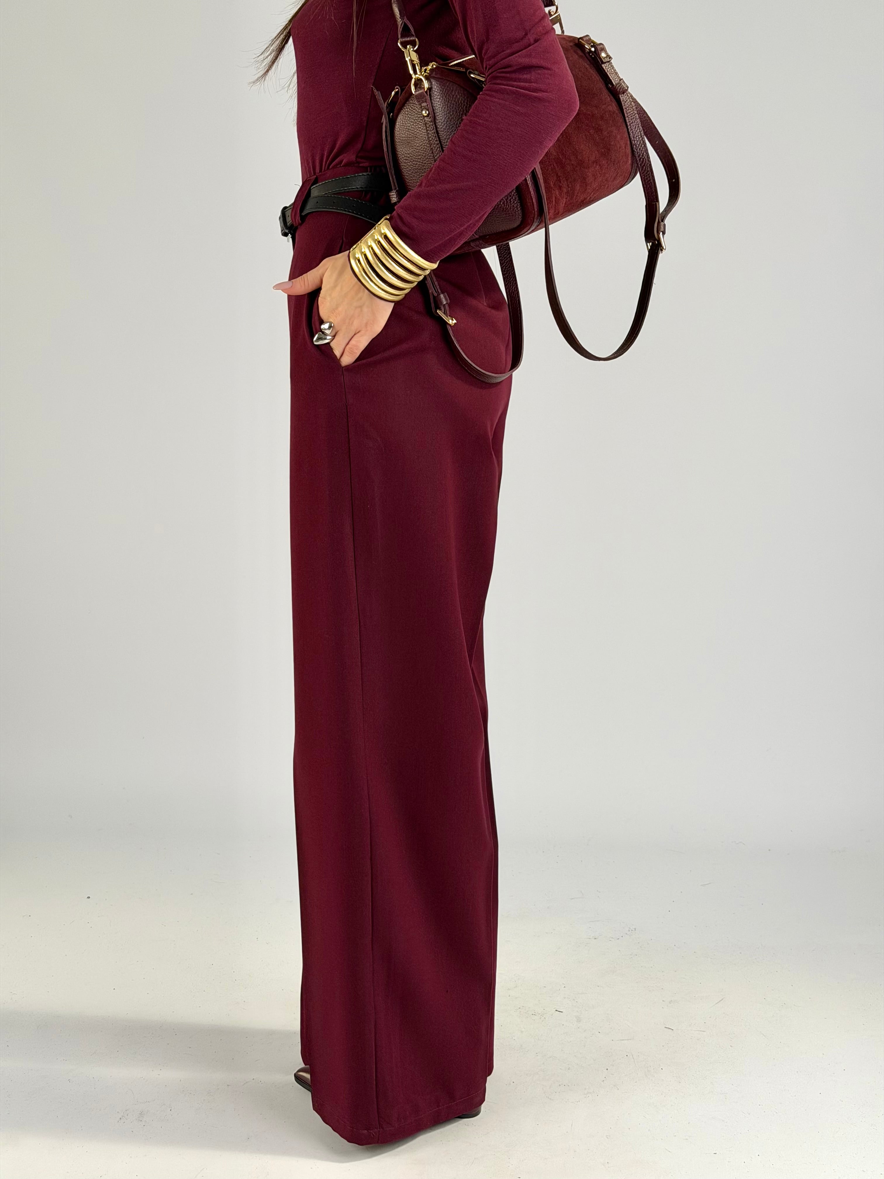 Pantalone Mila bordeaux