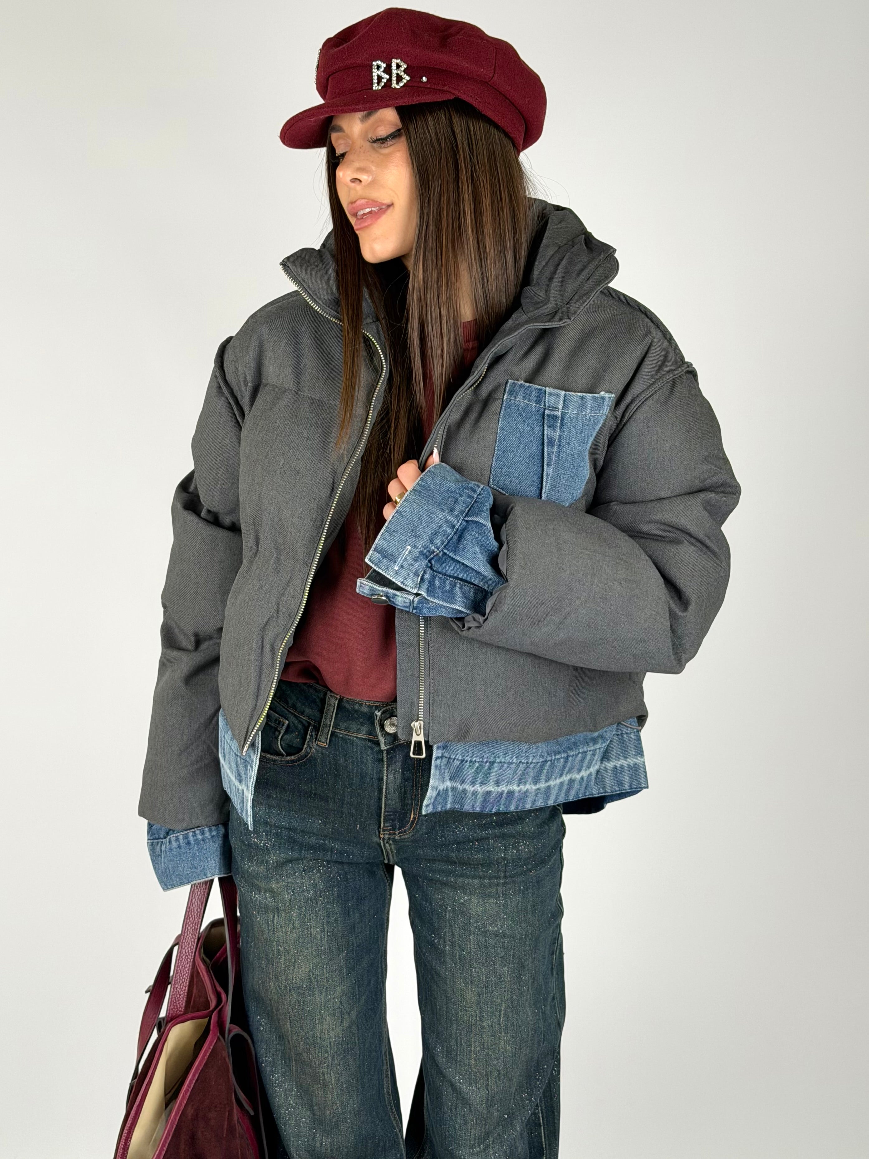 Piumino Mabel grigio