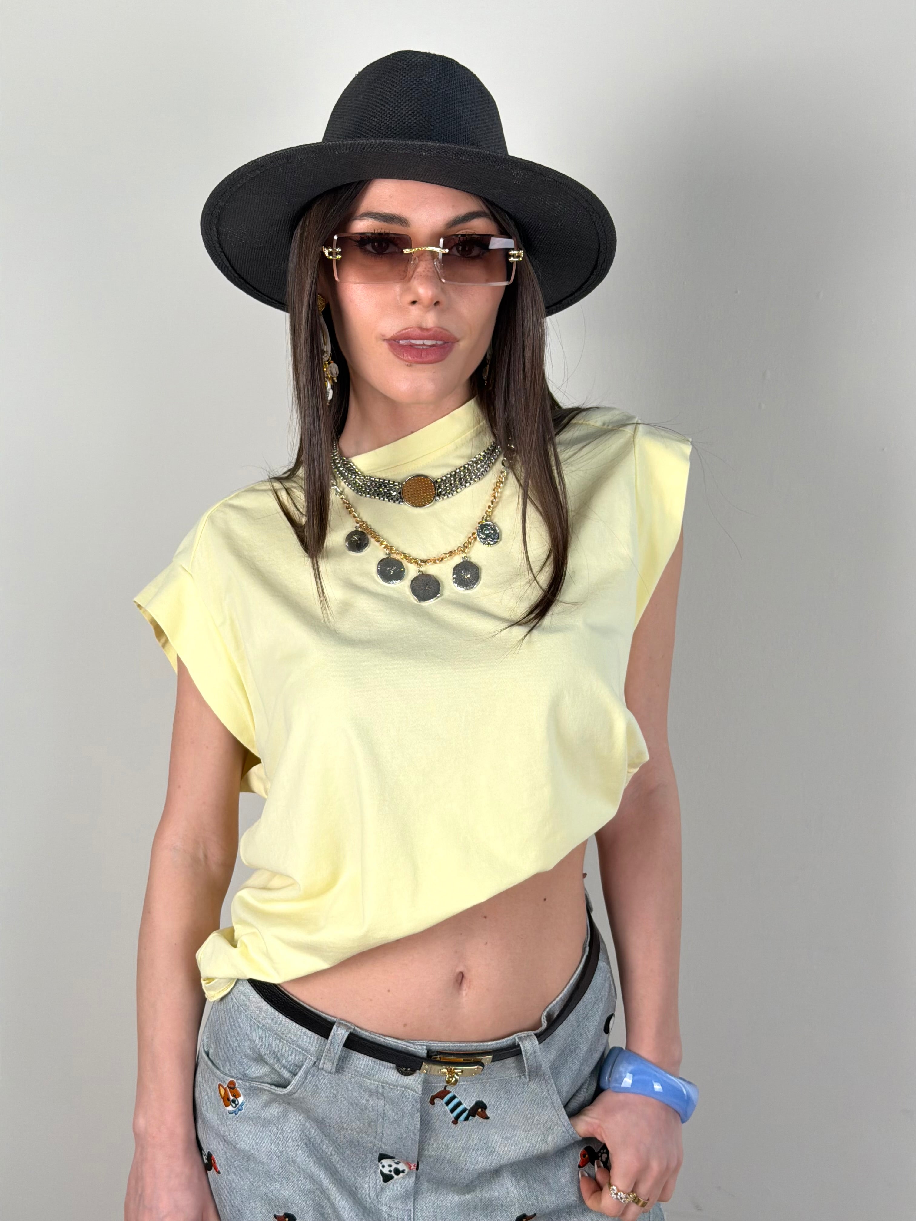 T-shirt Monica gialla