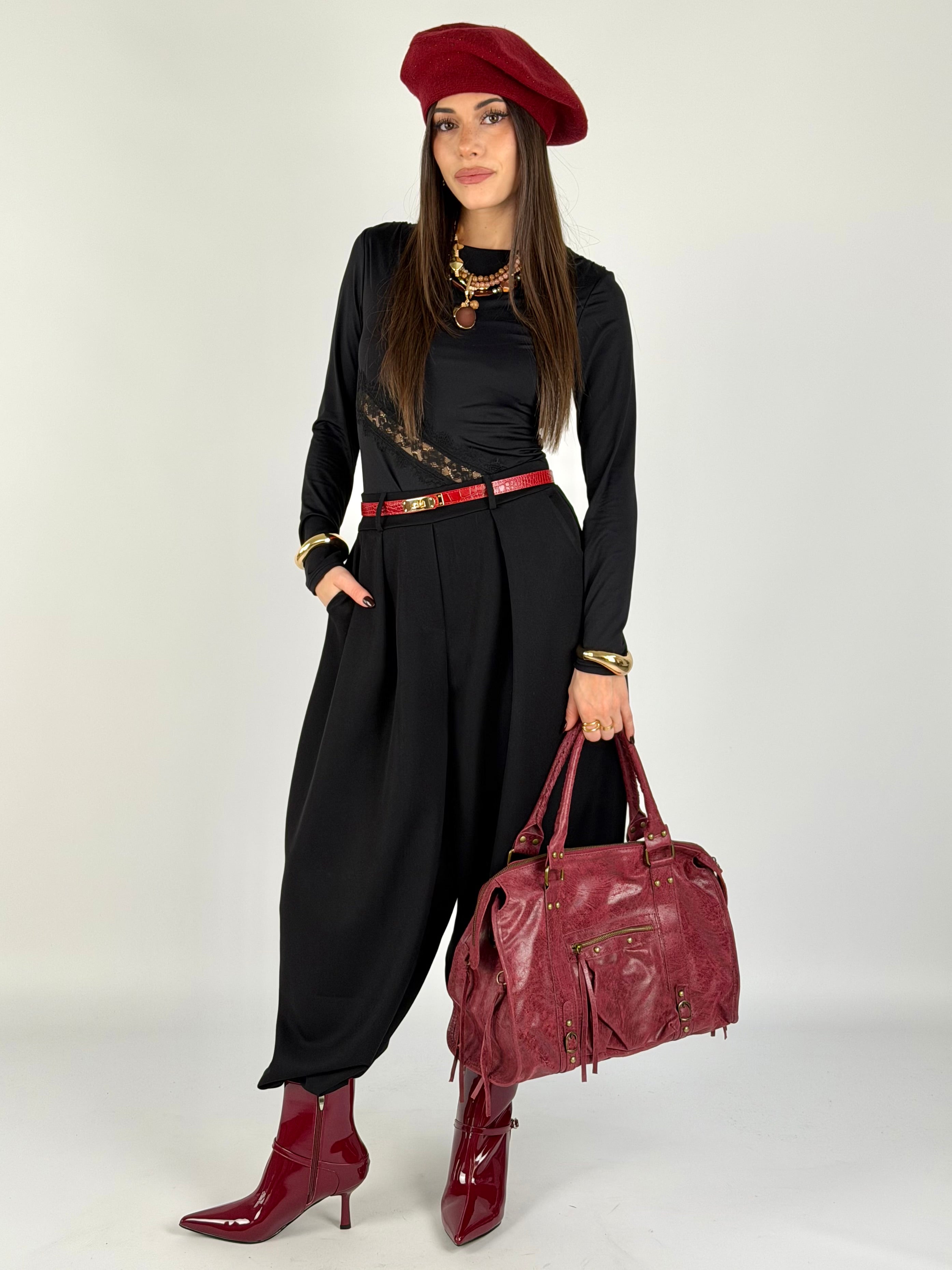 Pantalone Flora nero