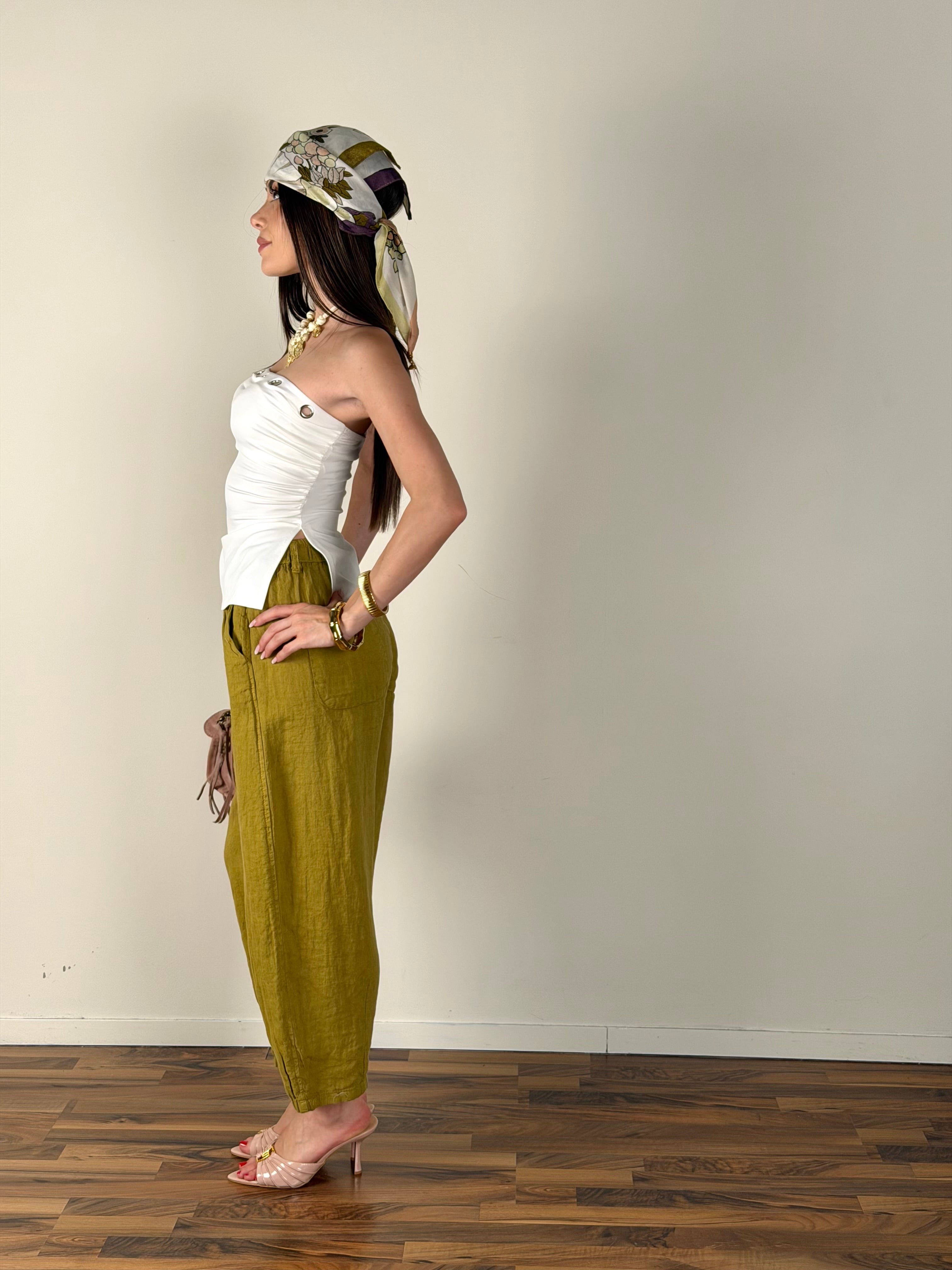 Pantalone Sara verde acido