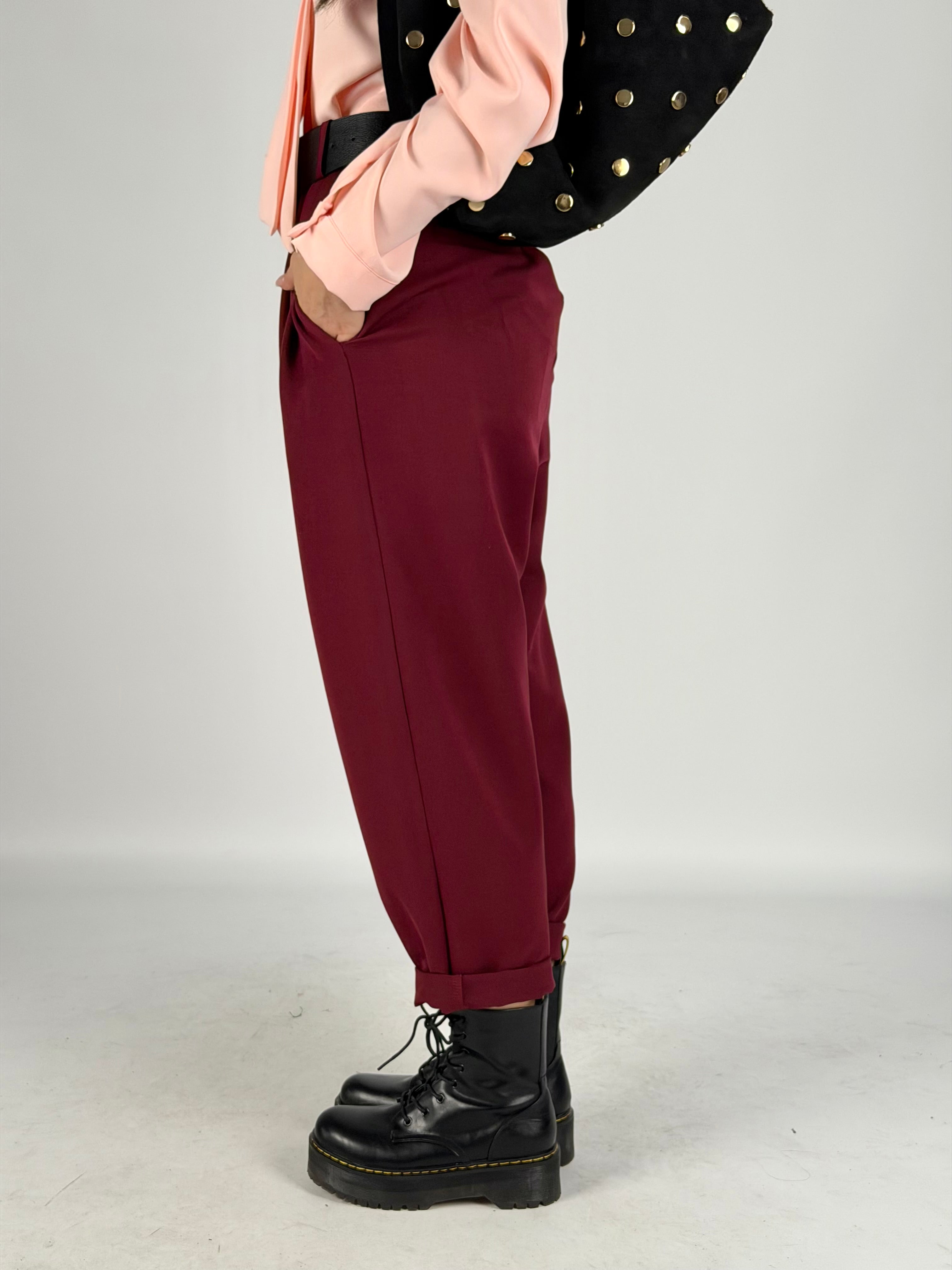 Pantalone Brenda bordeaux