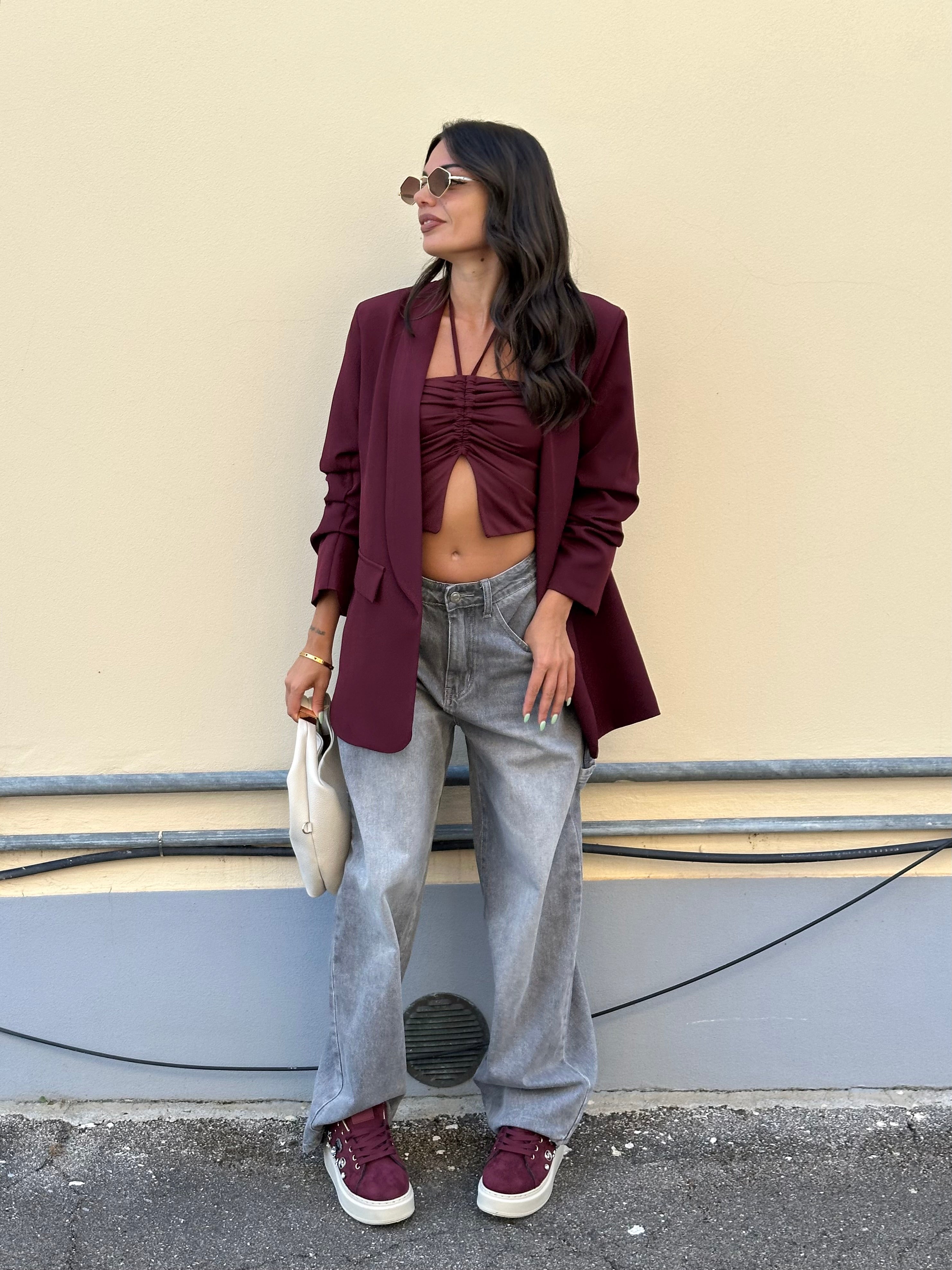 Giacca Mon Amour bordeaux