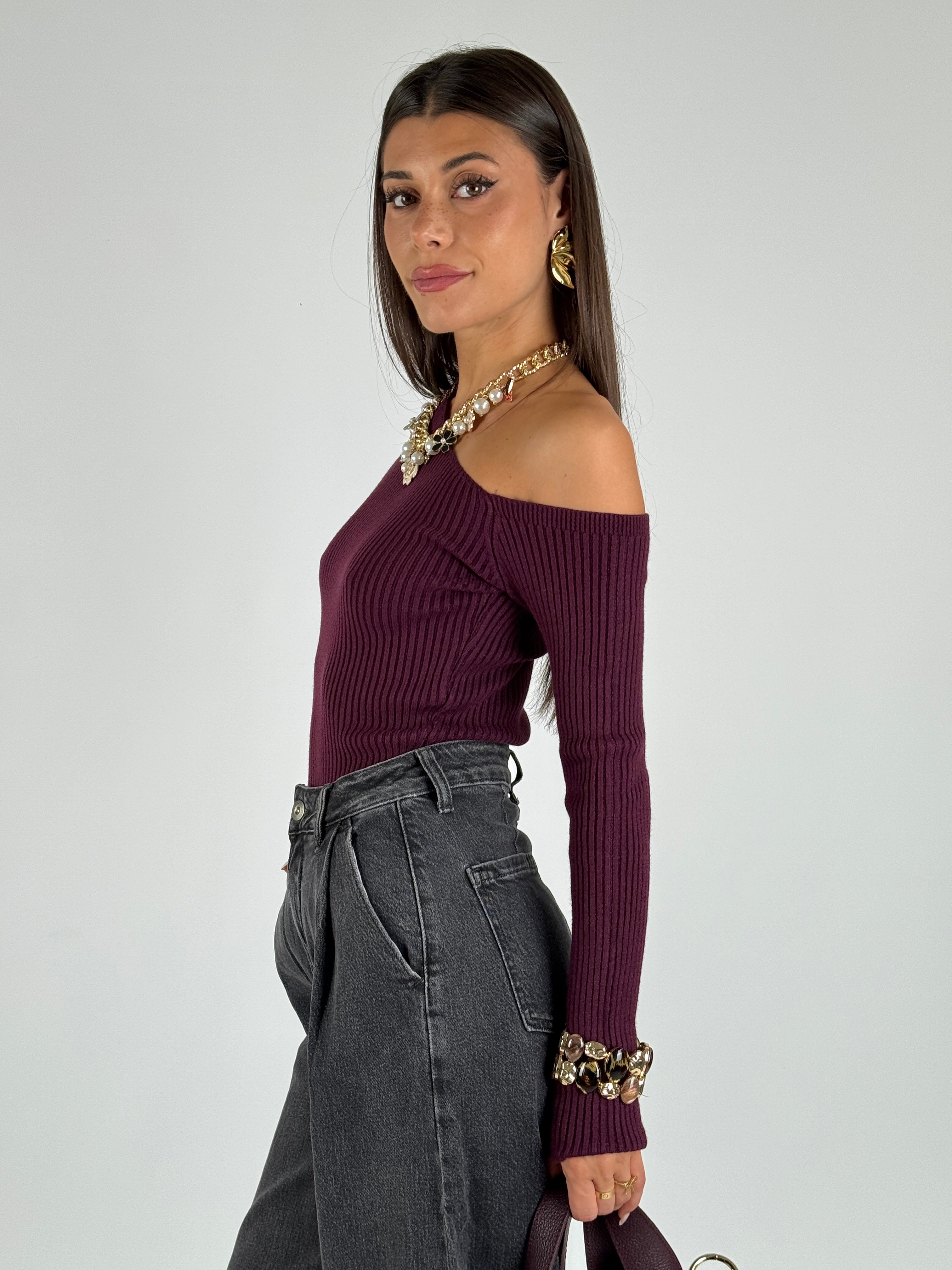 Maglia ring bordeaux