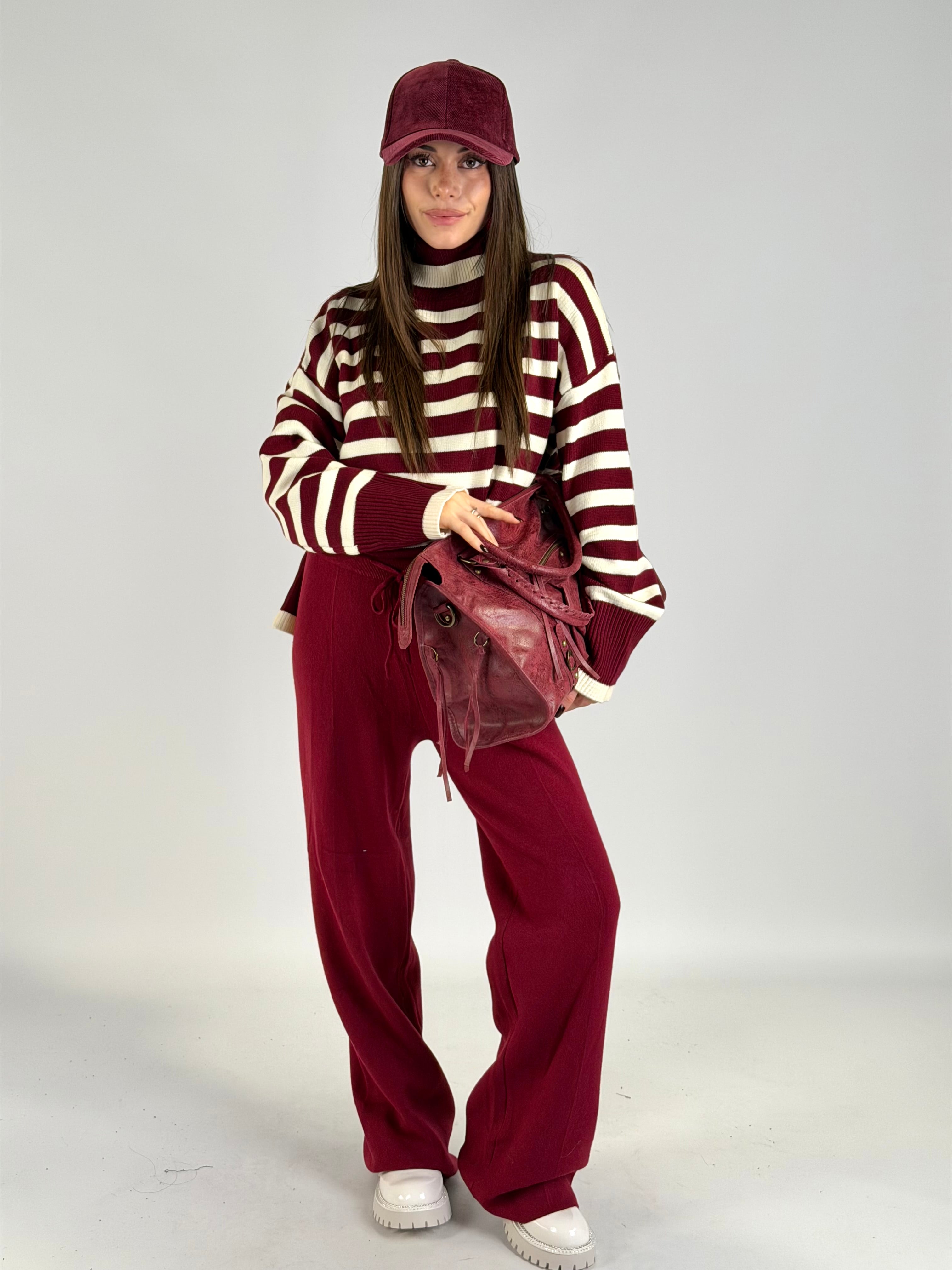 Pantalone Sheila bordeaux