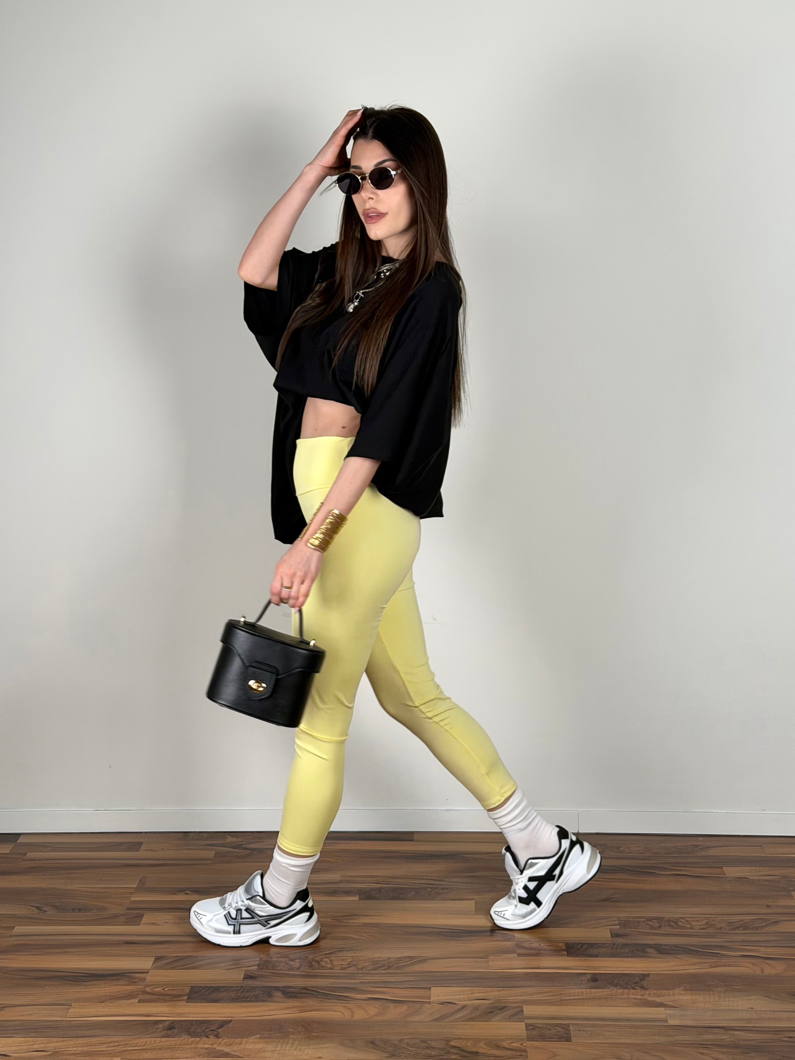 Leggins street giallo