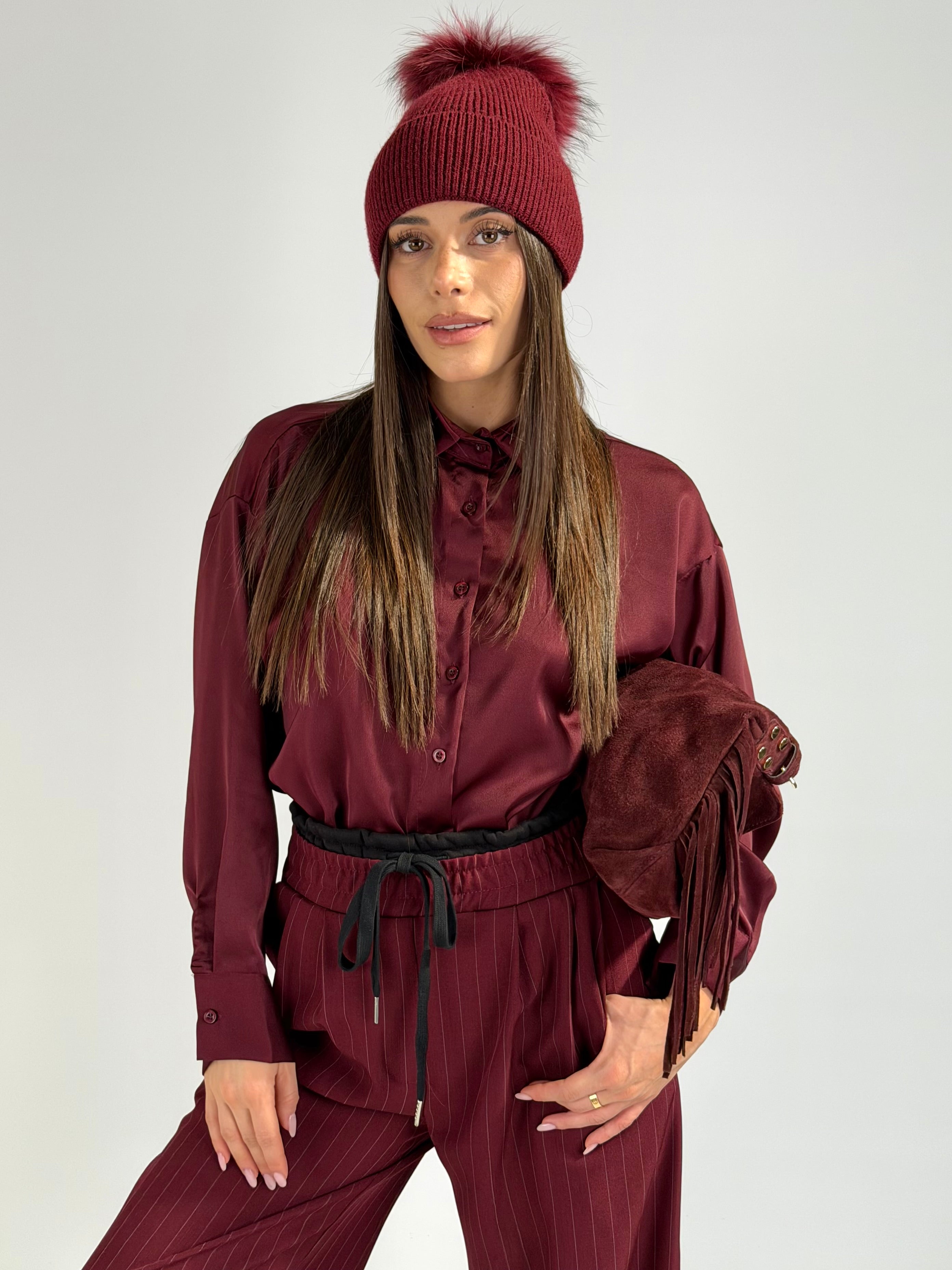 Camicia Gloria bordeaux